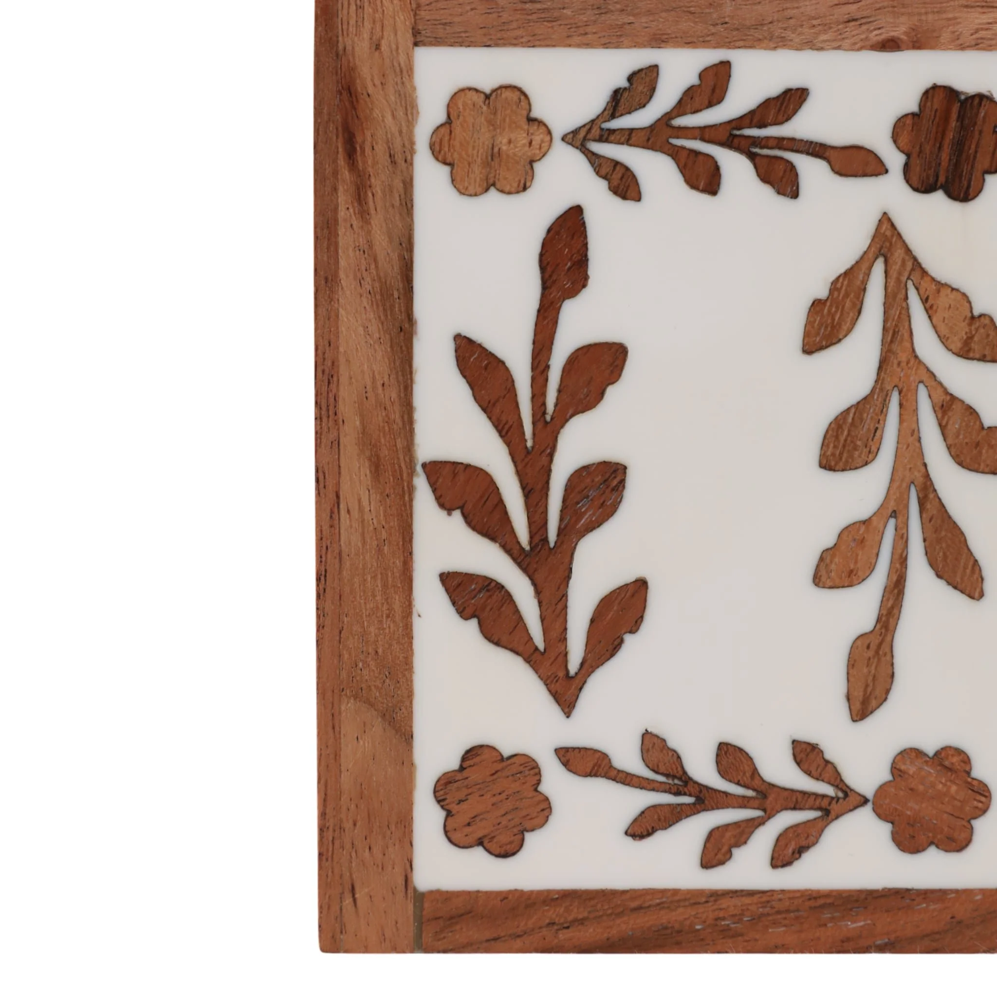 4x3" Wood Petals Resin Pencil Cup, Brown/white - Image 5