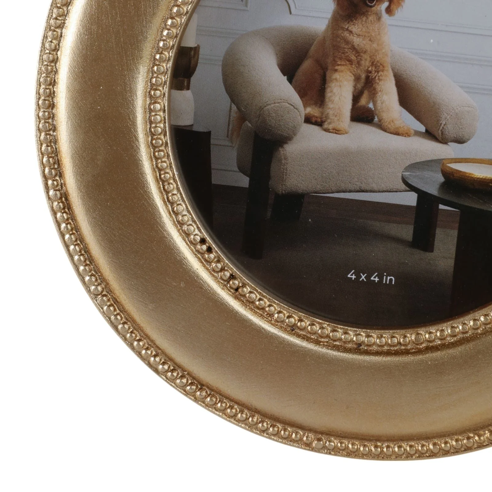 4x4 Bow On Round Photo Frame, Gold - Image 5
