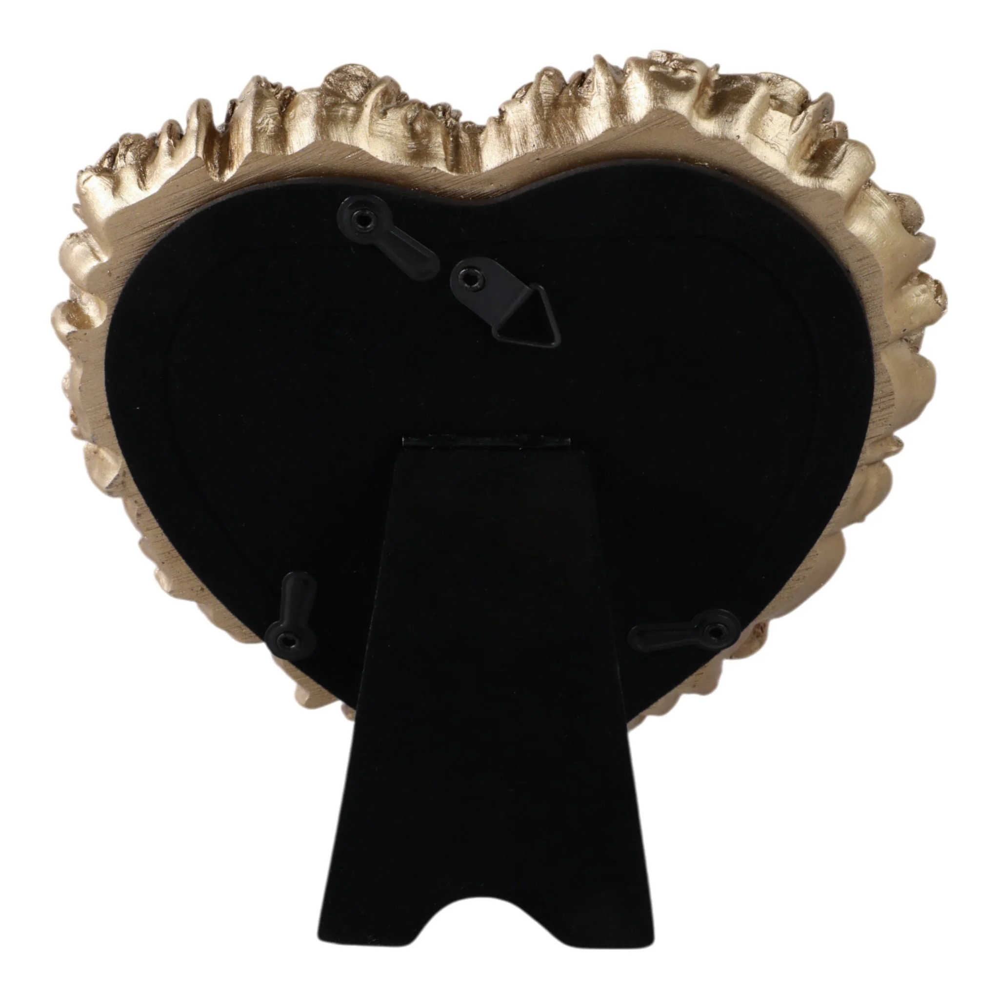 4x4 Rosette Heart Photo Frame, Gold - Image 4