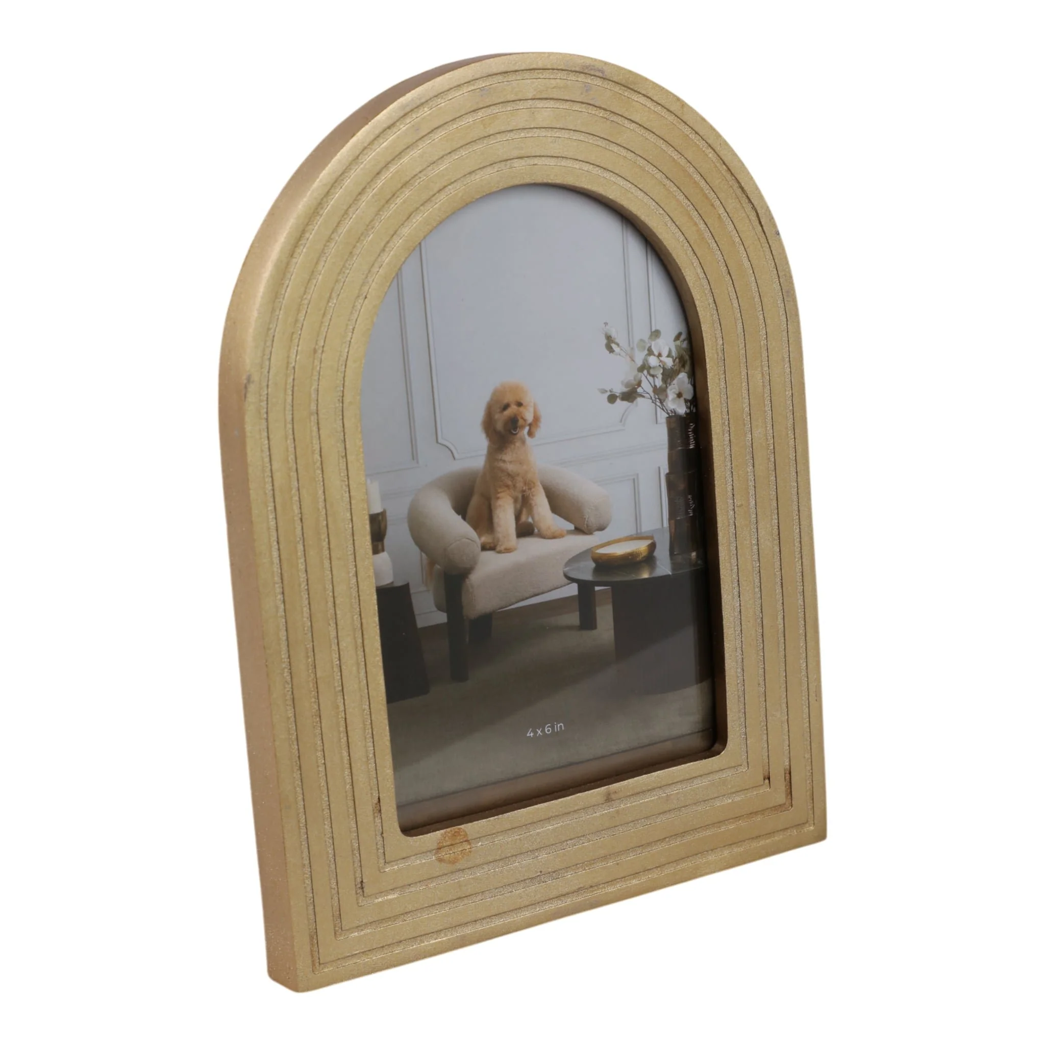 4x6" Arches Photo Frame, Gold - Image 2