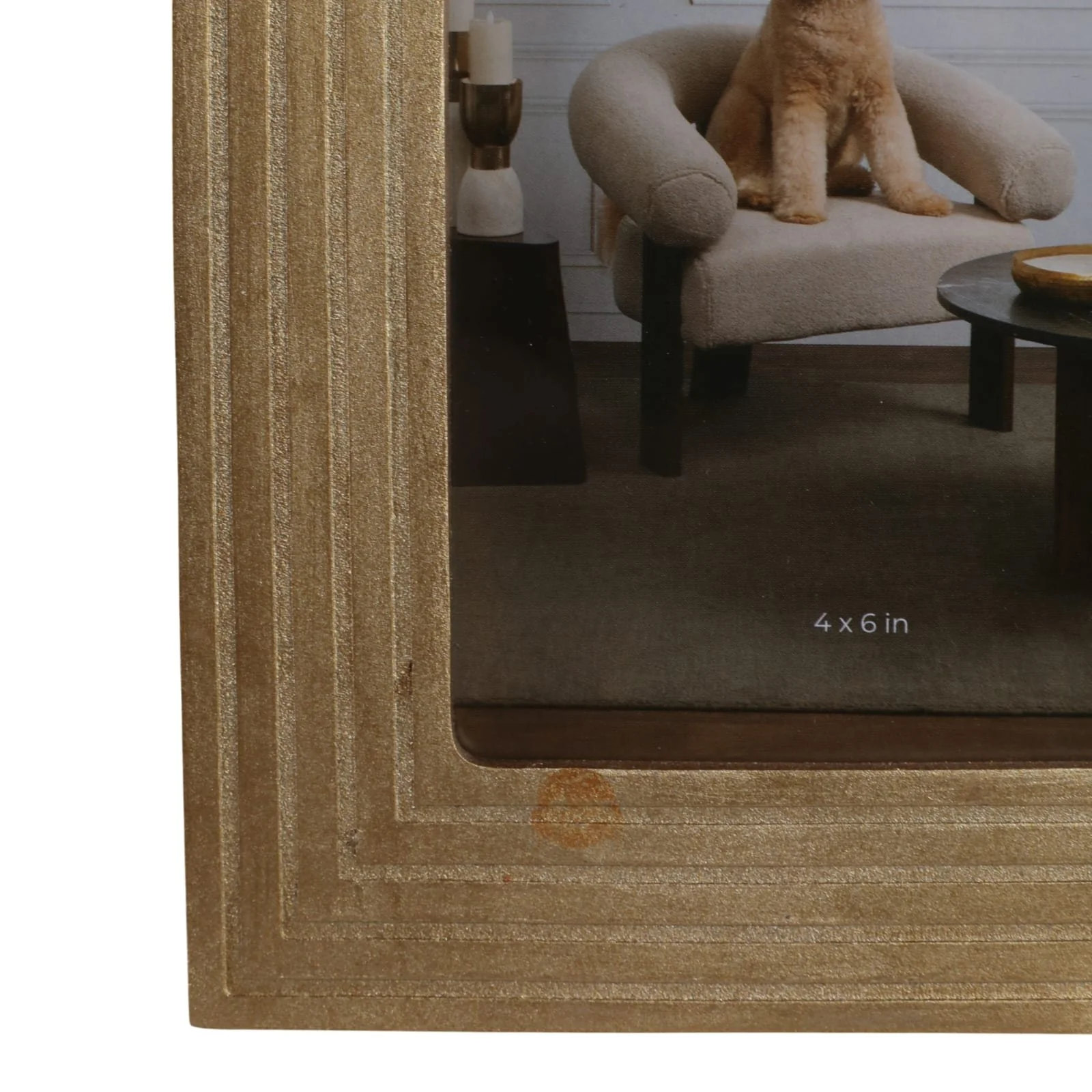 4x6" Arches Photo Frame, Gold - Image 5