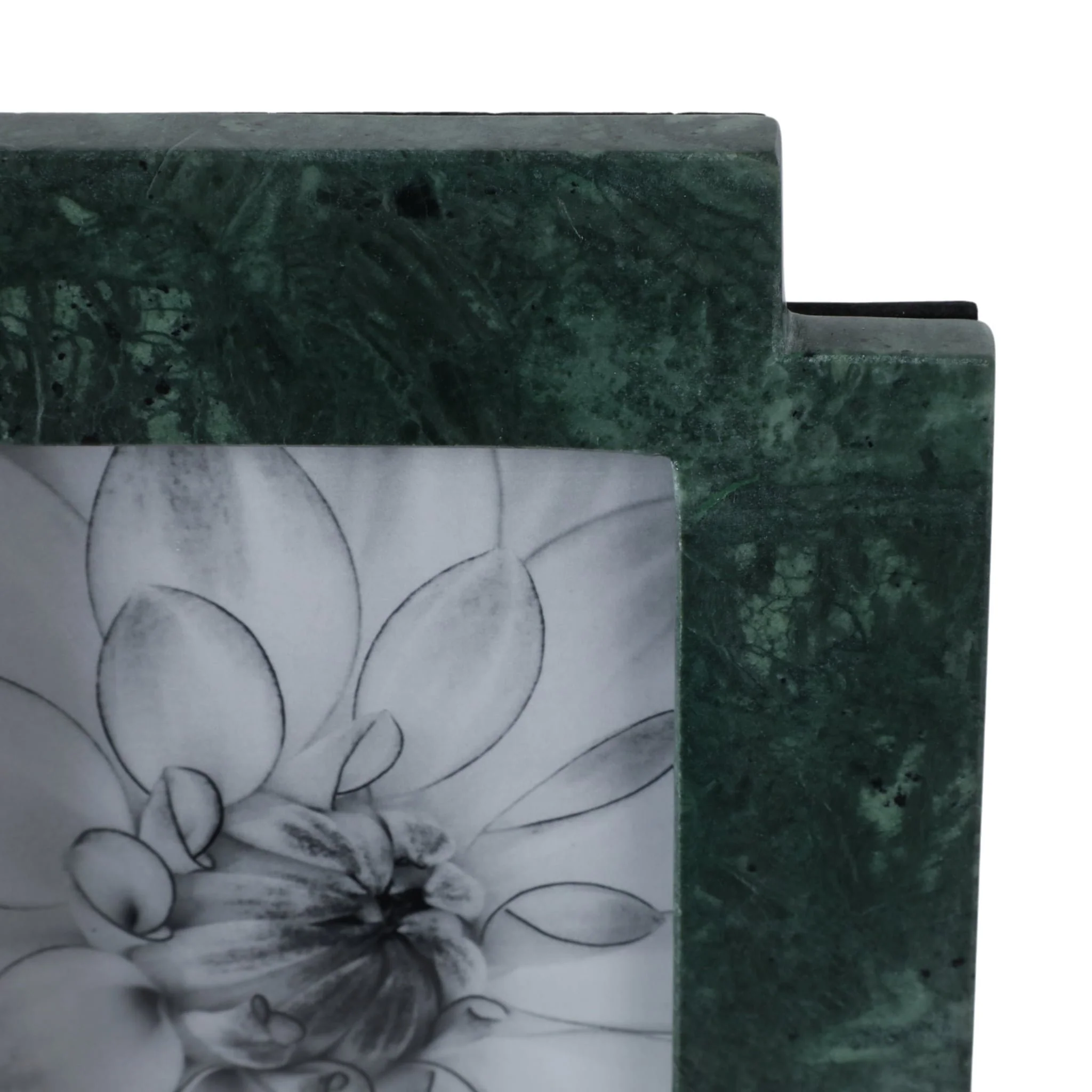 4x6 Cut Corners Marble Photo Frame, Green - Image 5
