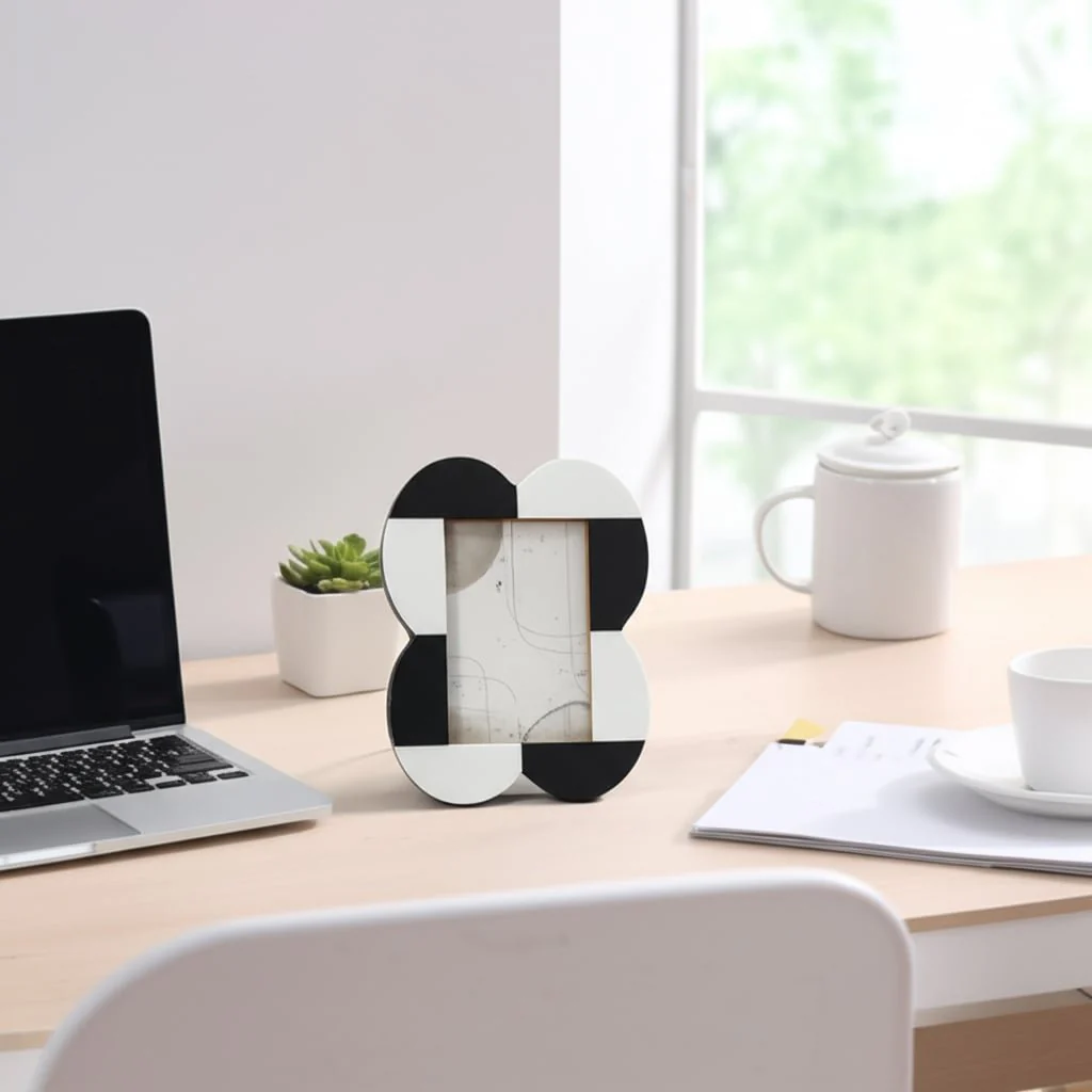 4x6 Large Scallop Photo Frame, Black/white - Image 10