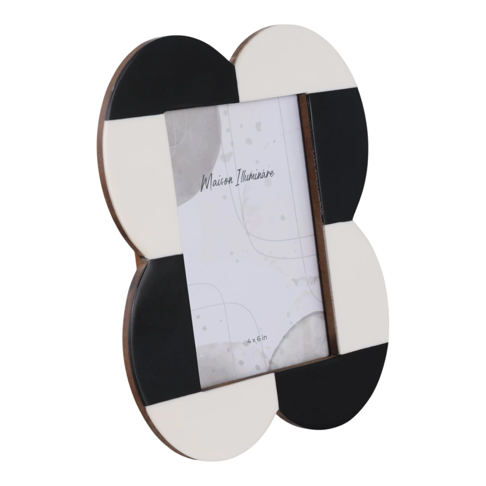 4x6 Large Scallop Photo Frame, Black/white - Image 2