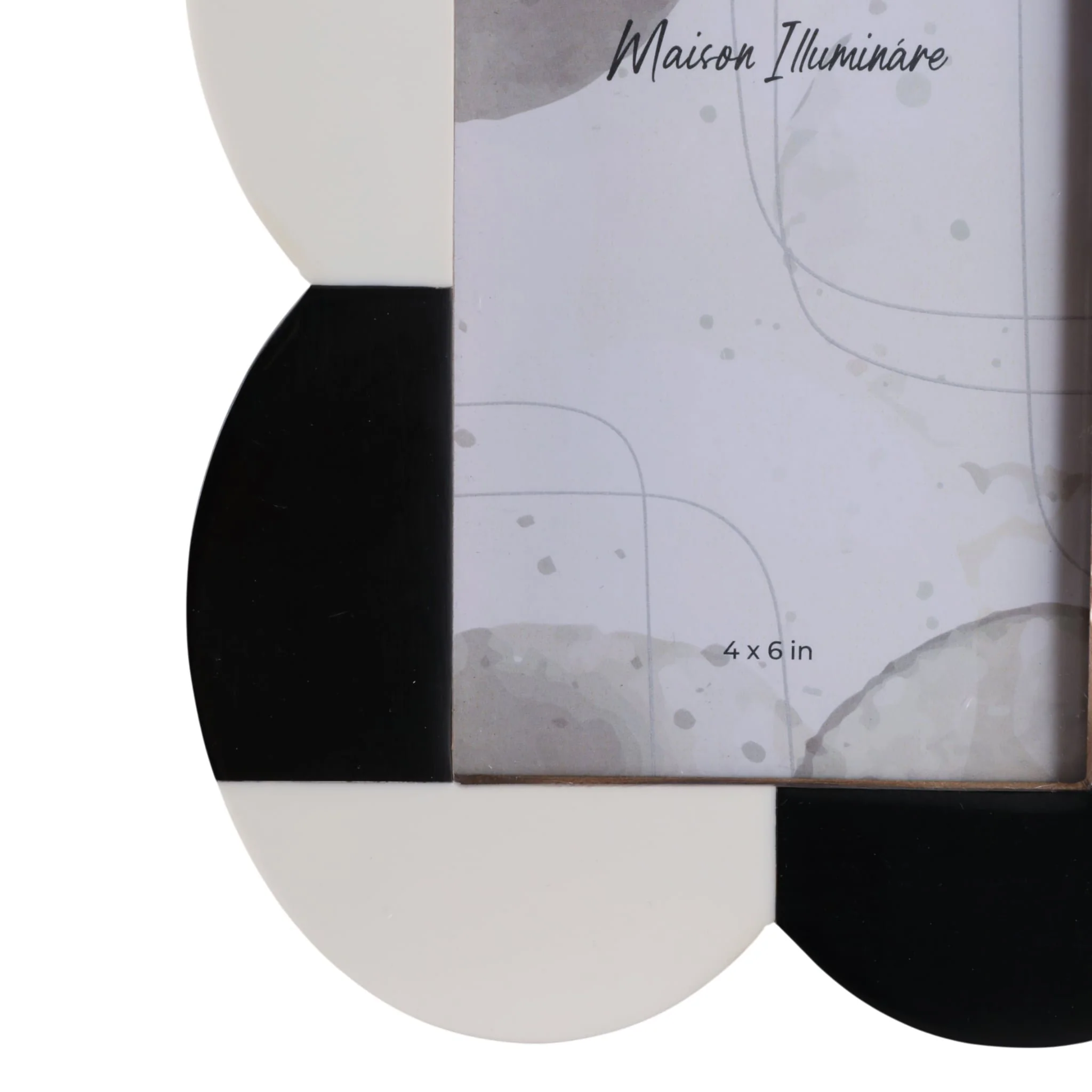 4x6 Large Scallop Photo Frame, Black/white - Image 5
