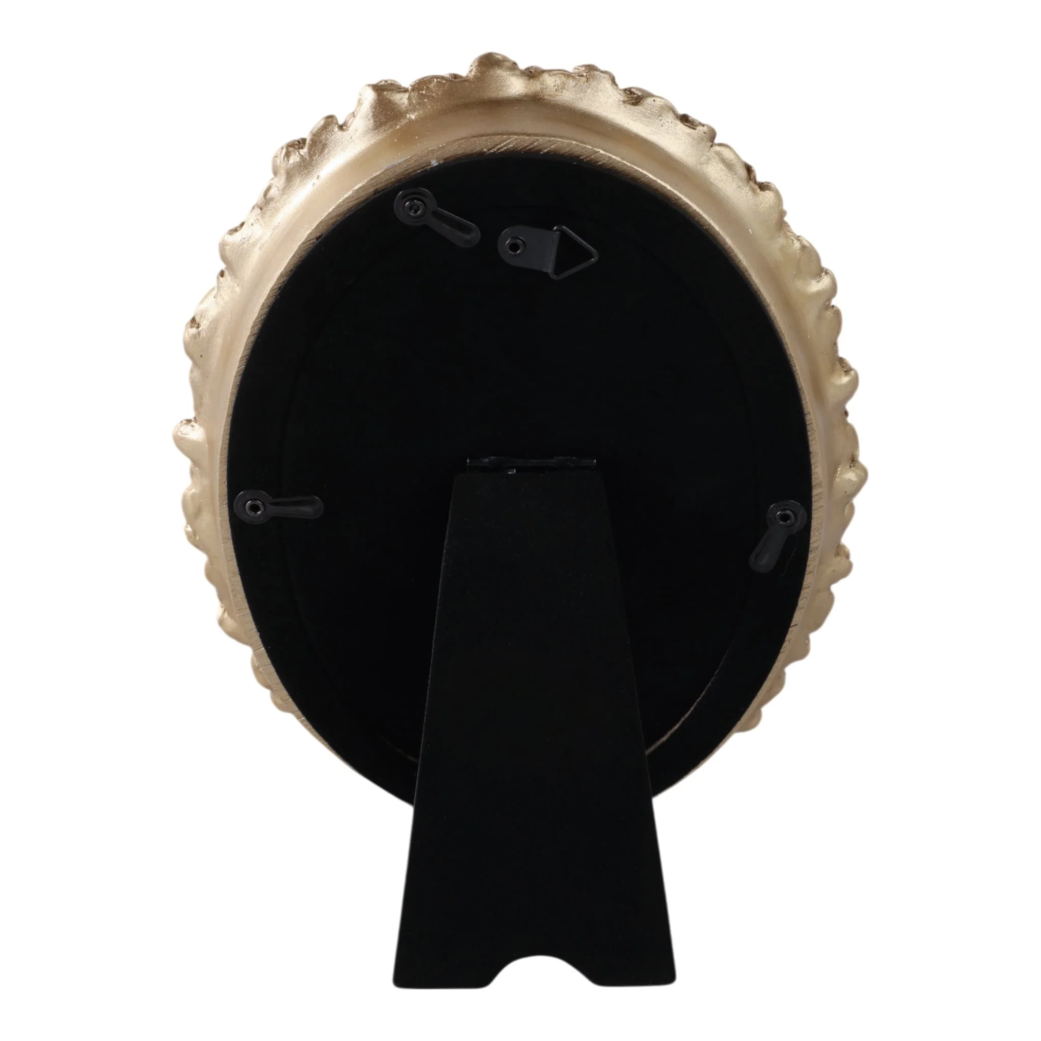 4x6 Oval Photo Frame With Rosette Border, Gold - Image 4