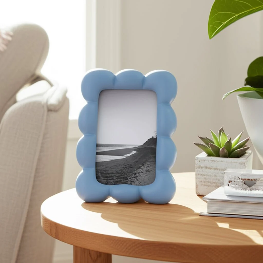 4x6" Puffy Squiggle Photo Frame, Blue - Image 8