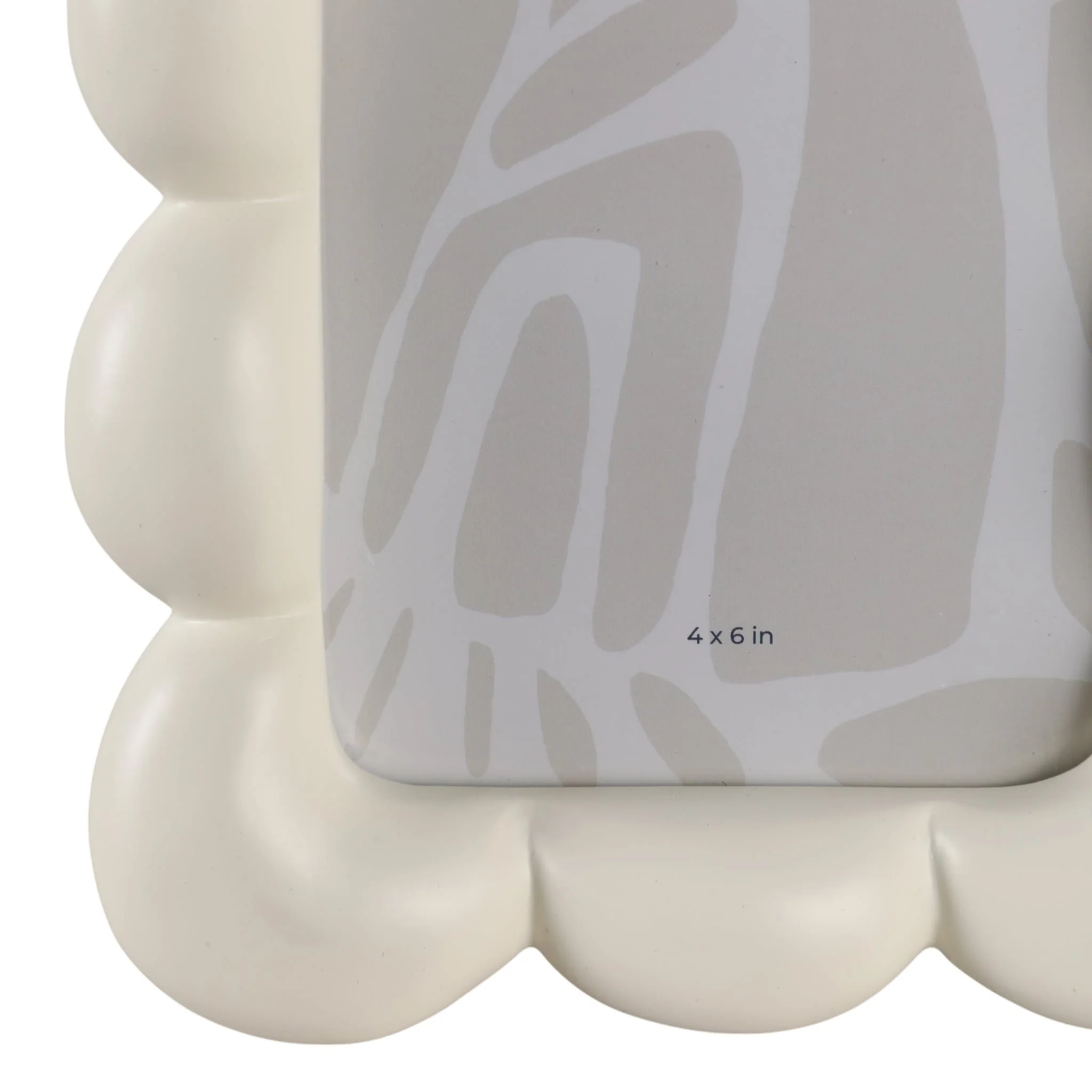 4x6" Puffy Squiggle Photo Frame, Ivory - Image 5