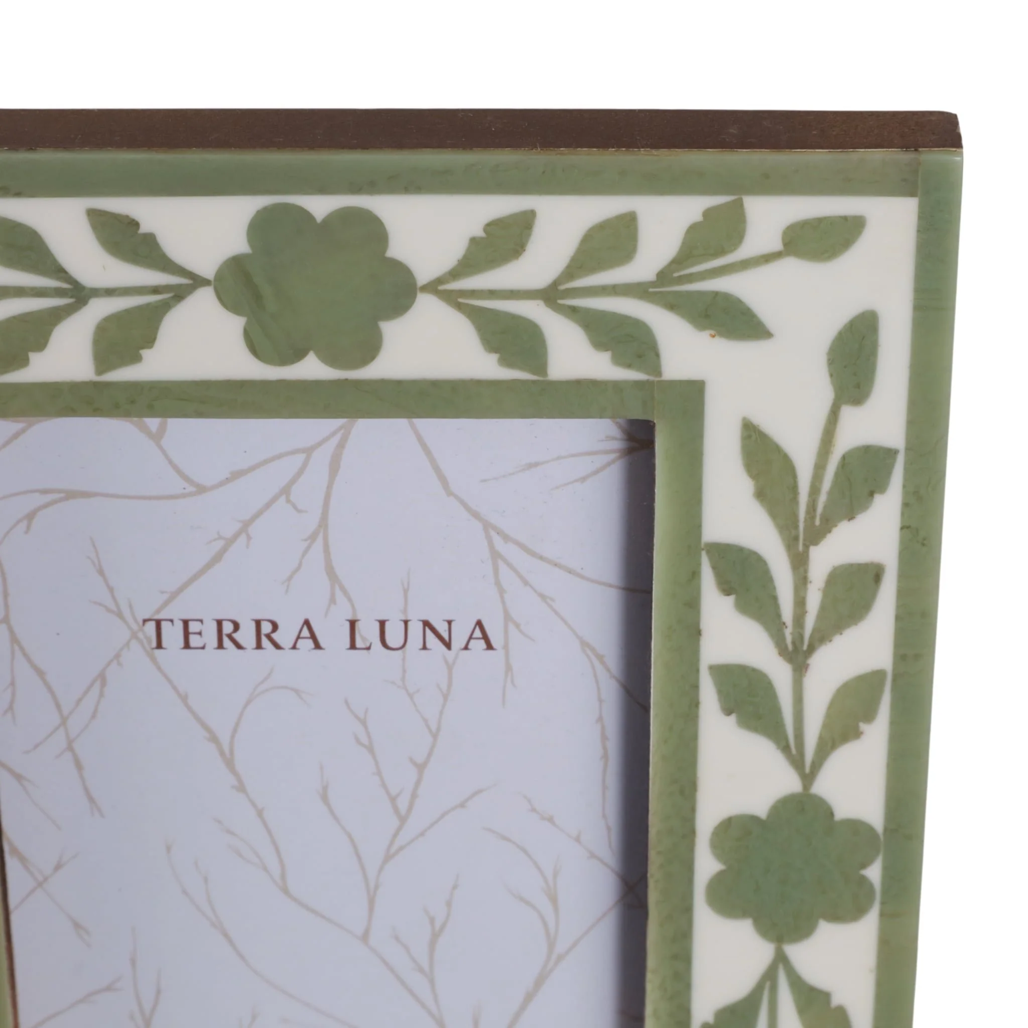 4x6 Sage Green Petals Photo Frame, White/green - Image 6