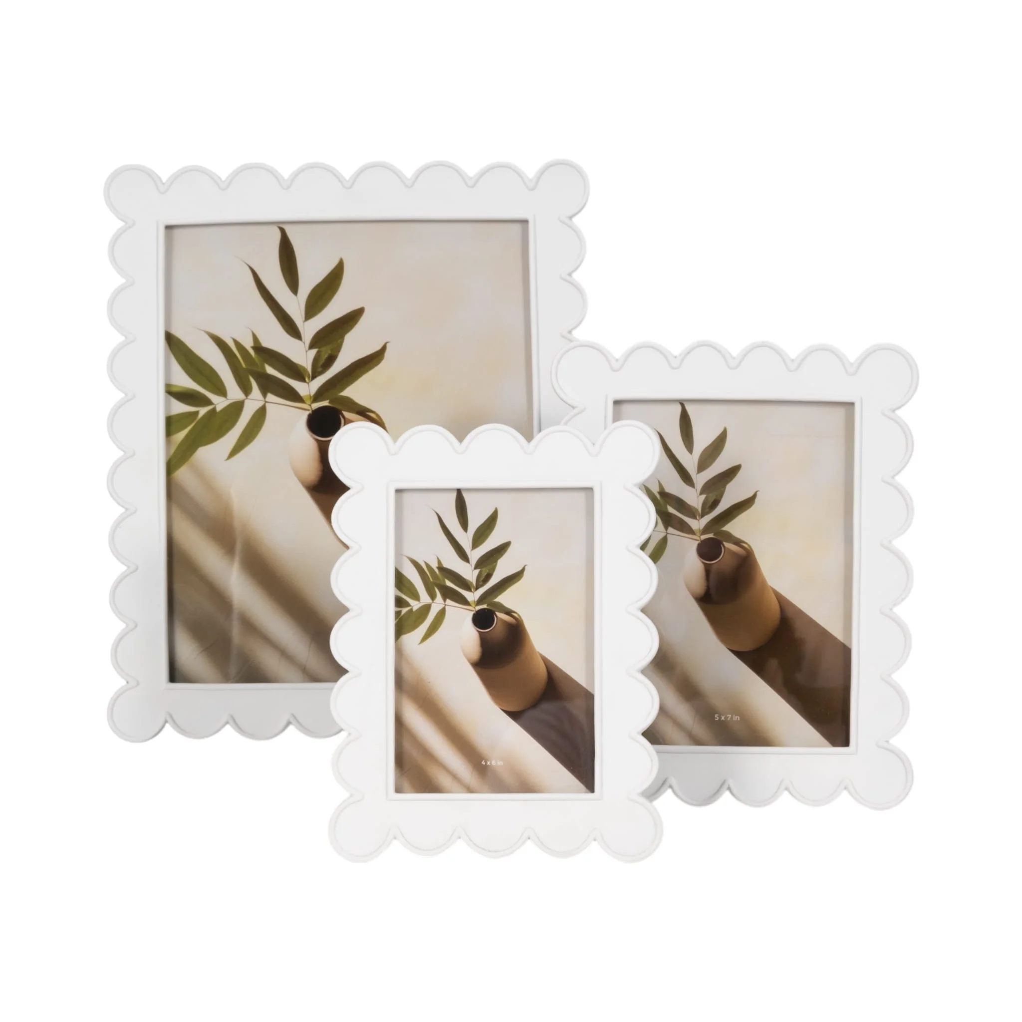 4x6 Scallop Edge Photo Frame, White - Image 6