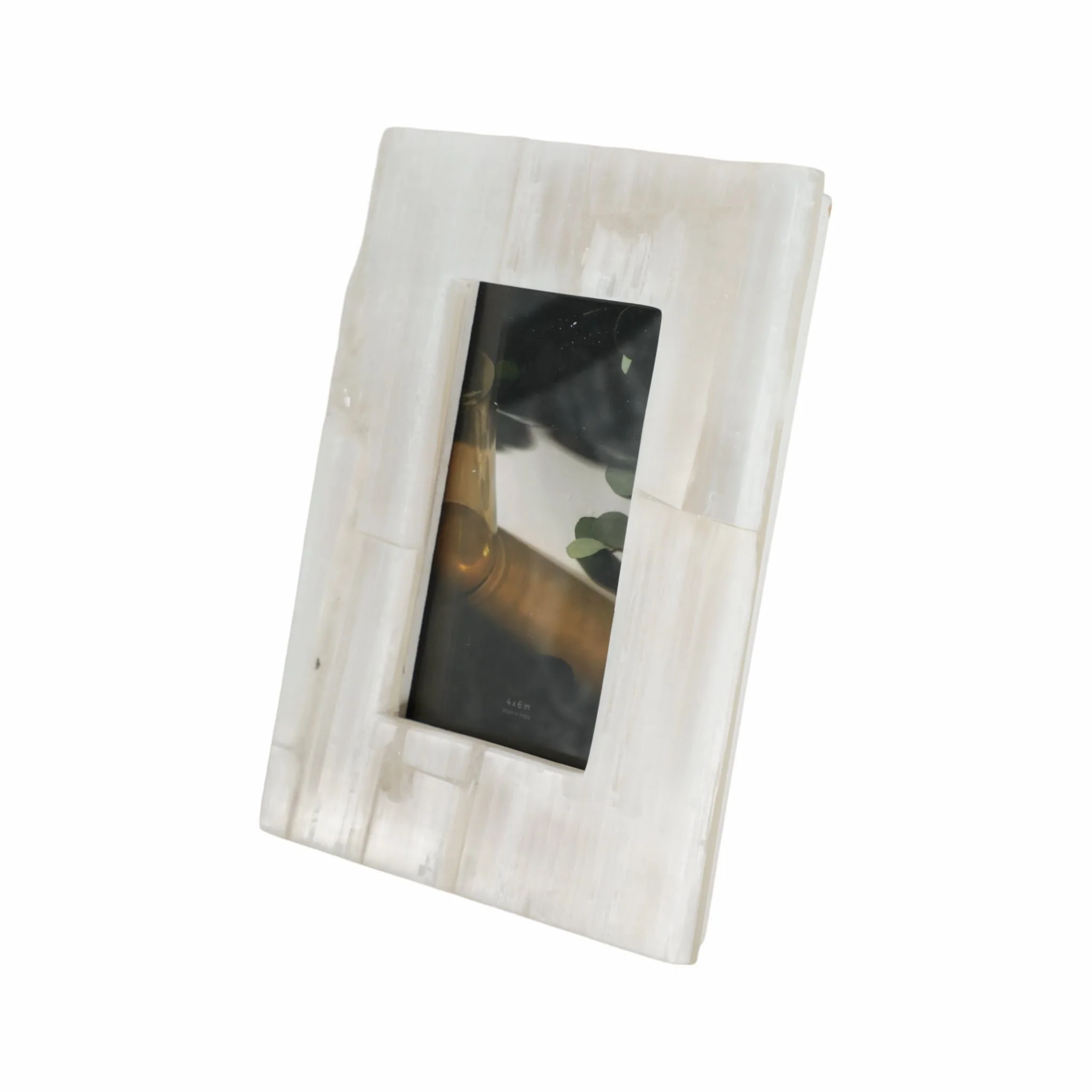 4x6 Selenite Photo Frame, White - Image 4