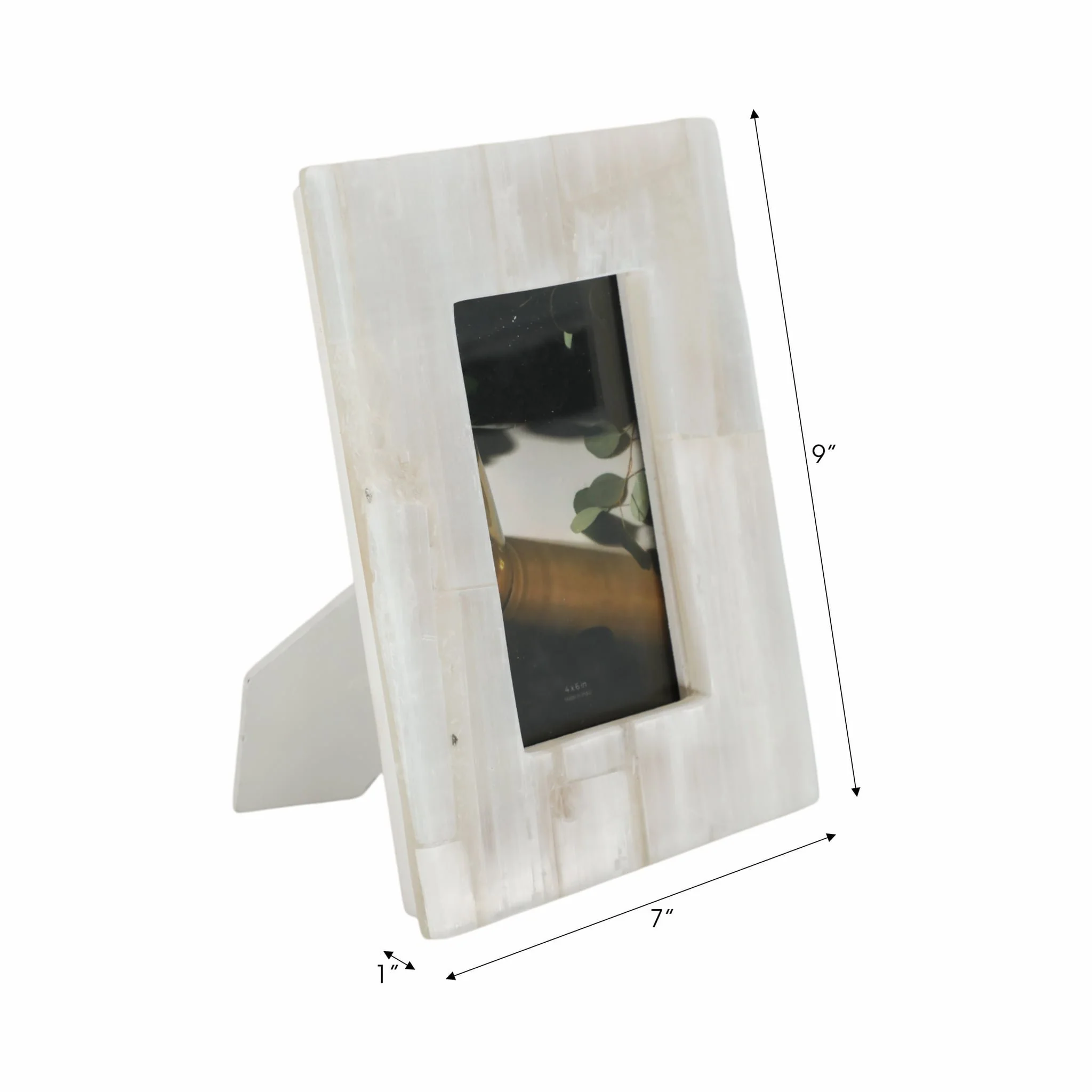 4x6 Selenite Photo Frame, White - Image 7