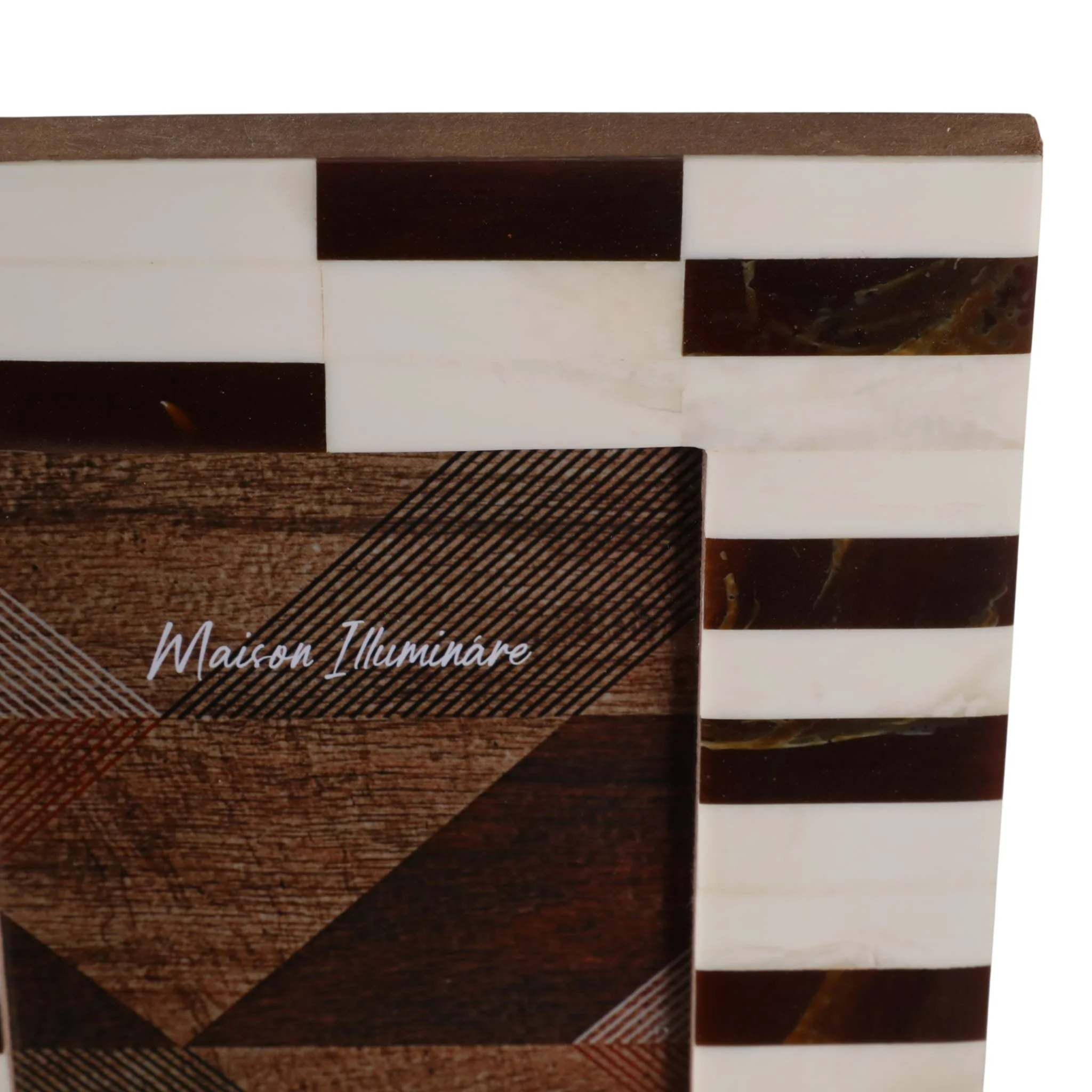 4x6 Small Stripe Photo Frame, Brown/ivory - Image 6