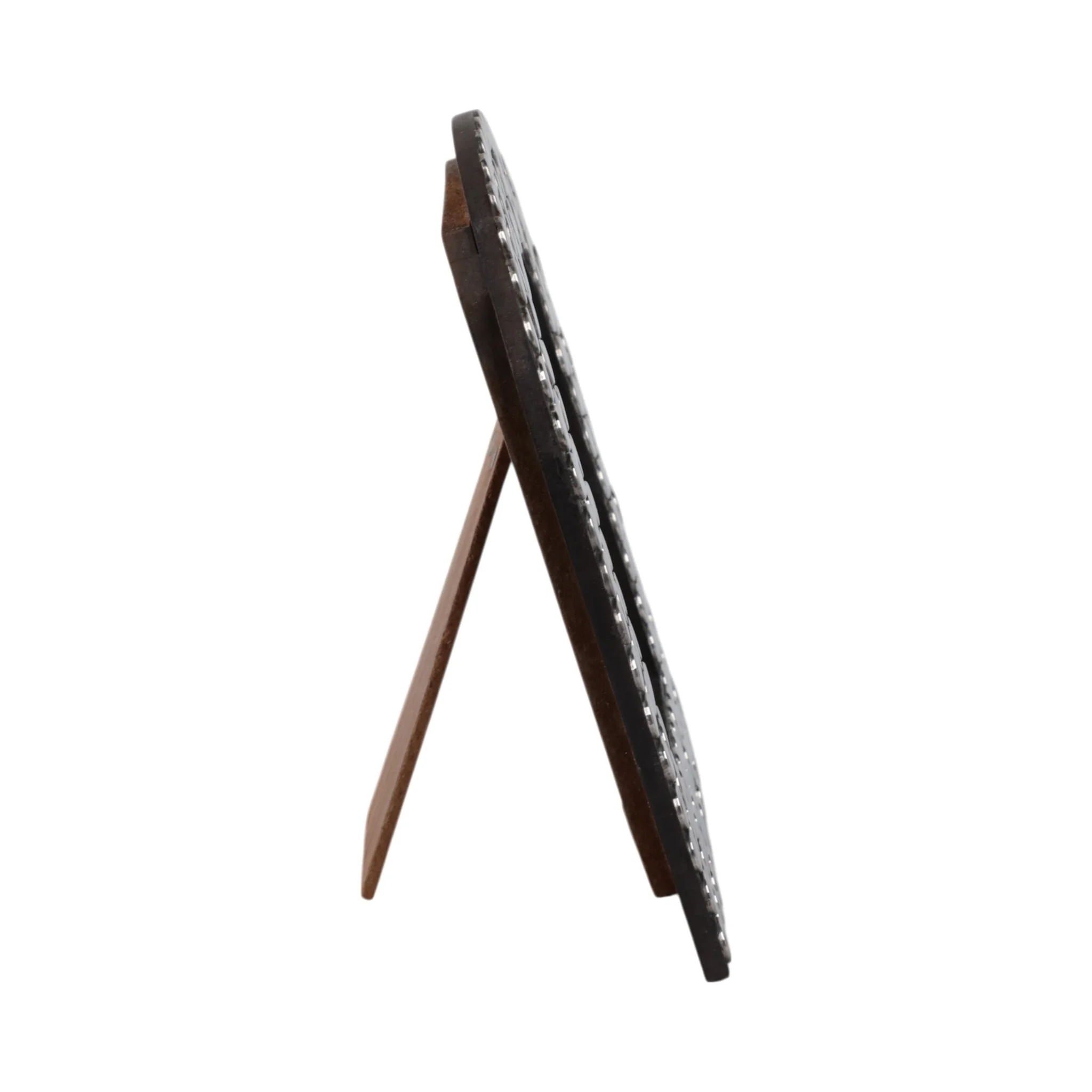 4x6 Studded Arch Photo Frame, Silver/black - Image 3
