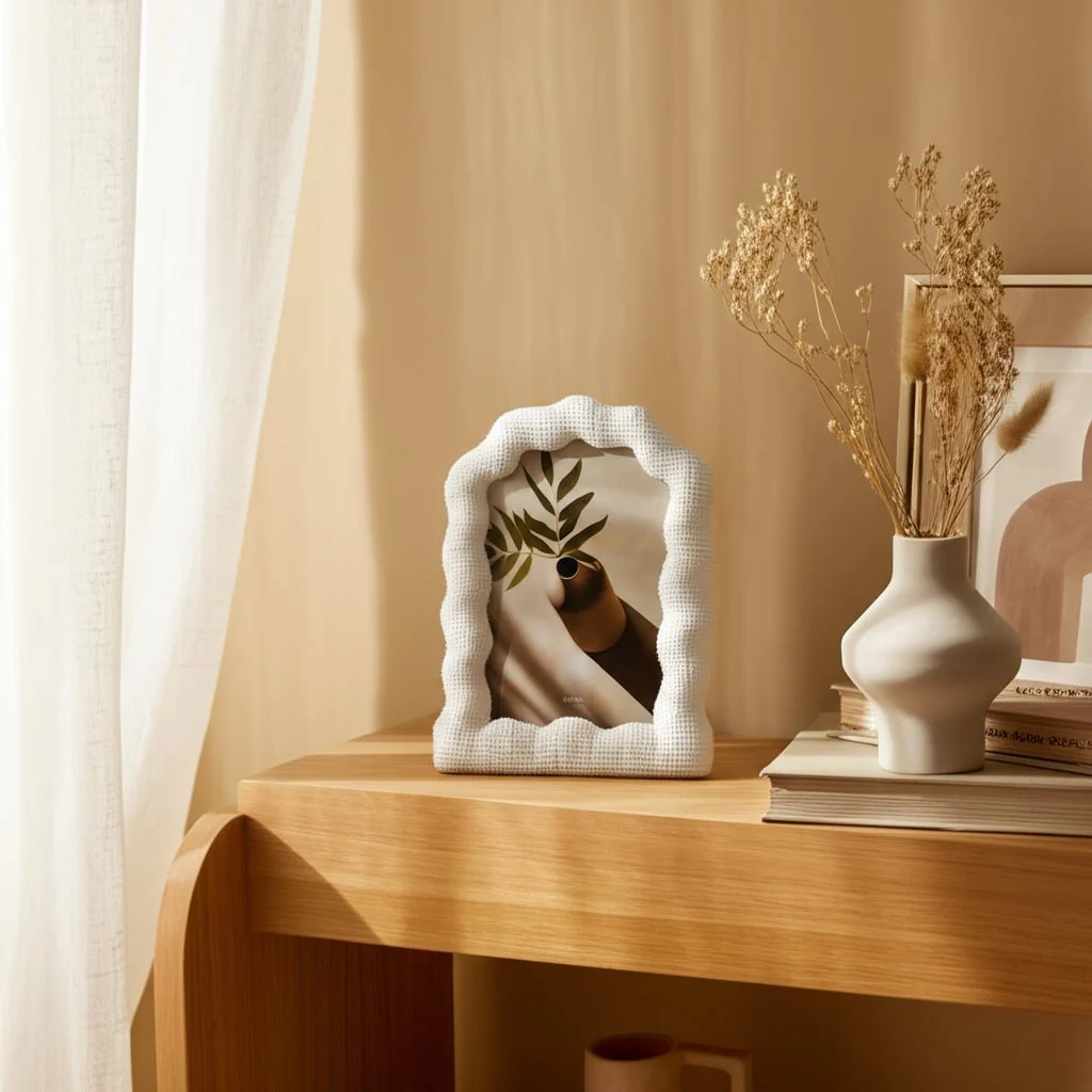 4x6 Wavy Arch Photo Frame, White - Image 15