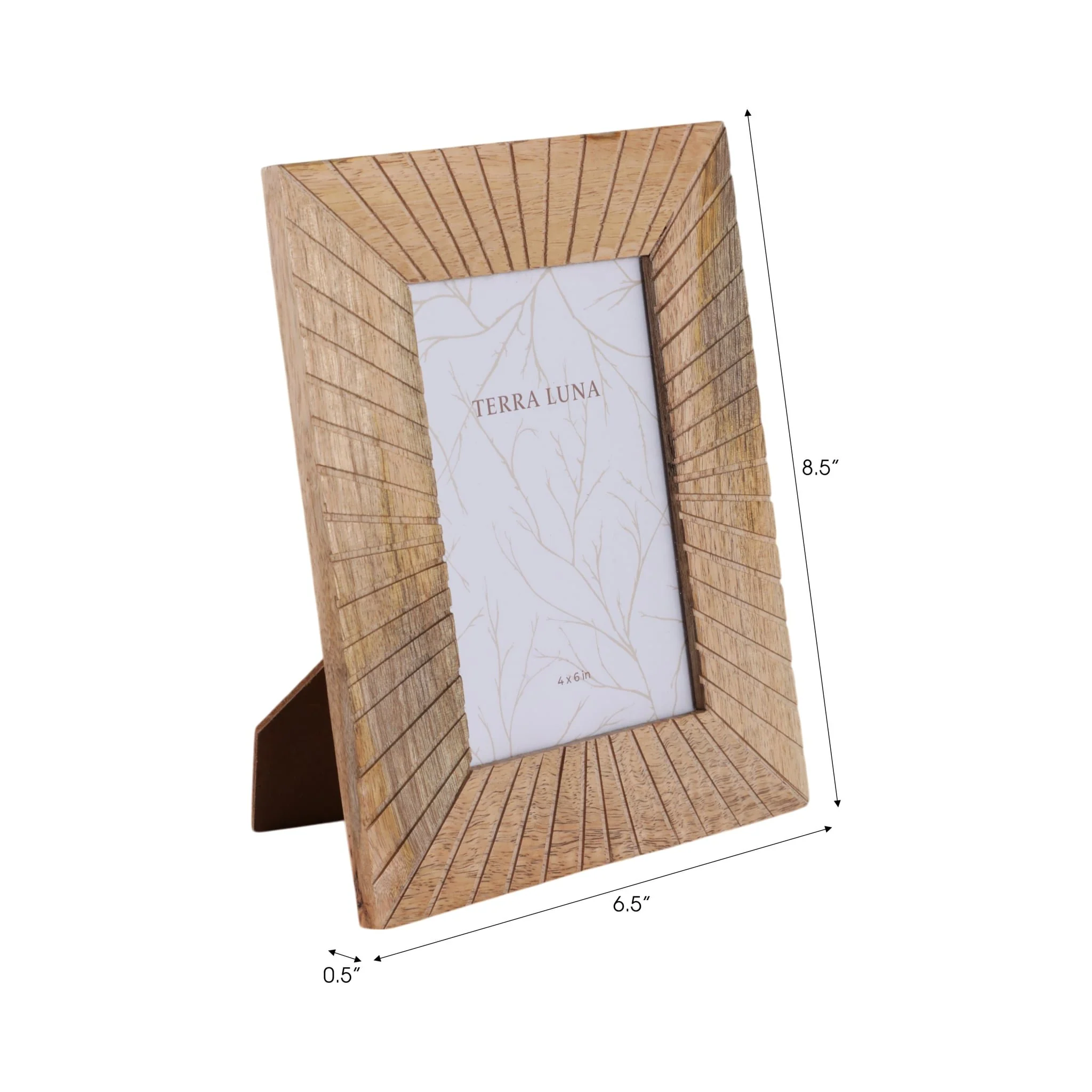4x6 Wood Starburst Photo Frame, Natural - Image 7