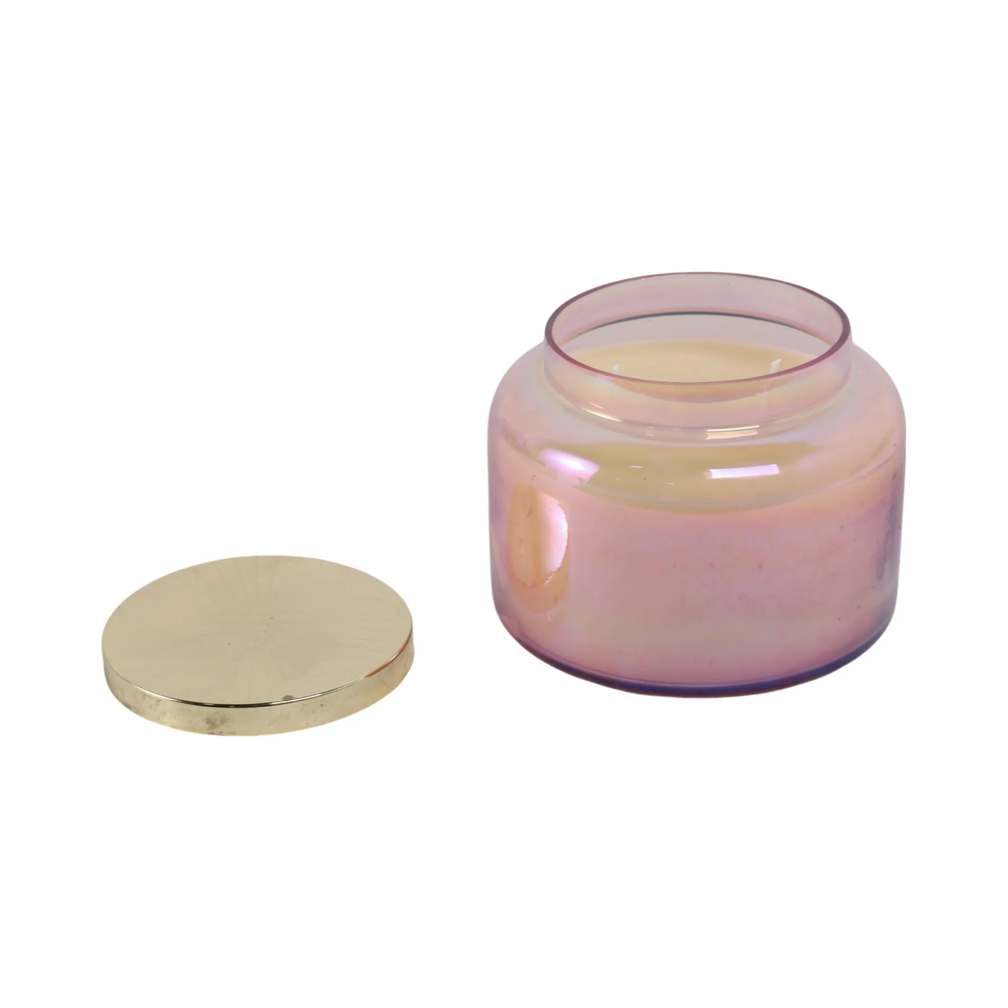 5" 23 Oz Jasmine Luster Lidded Candle, Pink/gold - Image 2