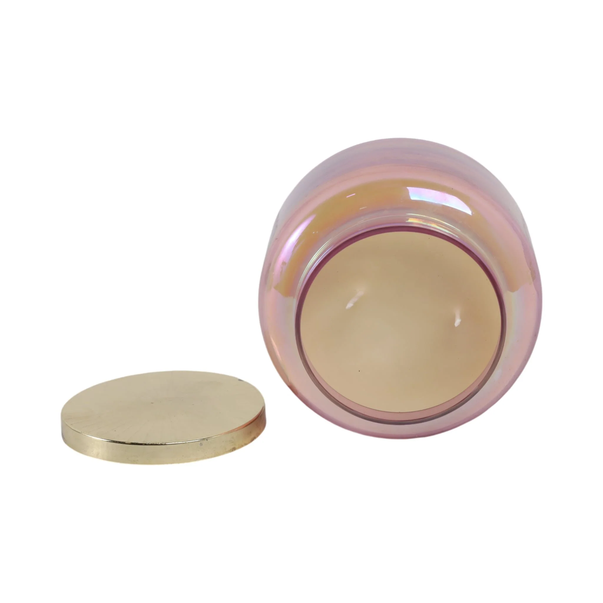 5" 23 Oz Jasmine Luster Lidded Candle, Pink/gold - Image 6