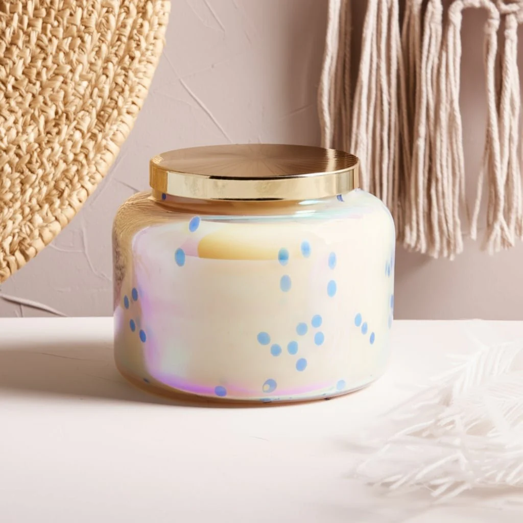 5" 23 Oz Verbena Bead Luster Lidded Candle, Blue/g - Image 10