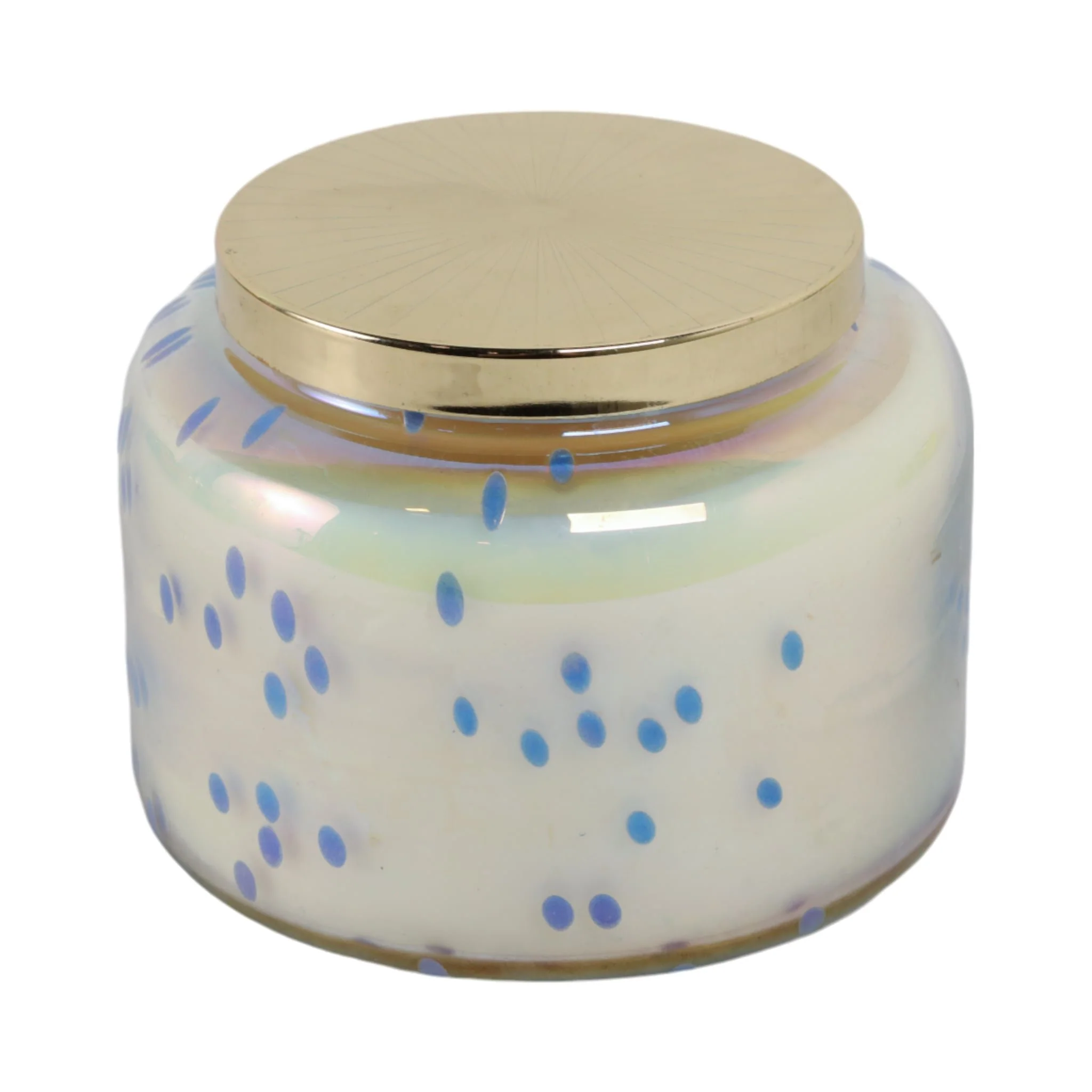 5" 23 Oz Verbena Bead Luster Lidded Candle, Blue/g - Image 3