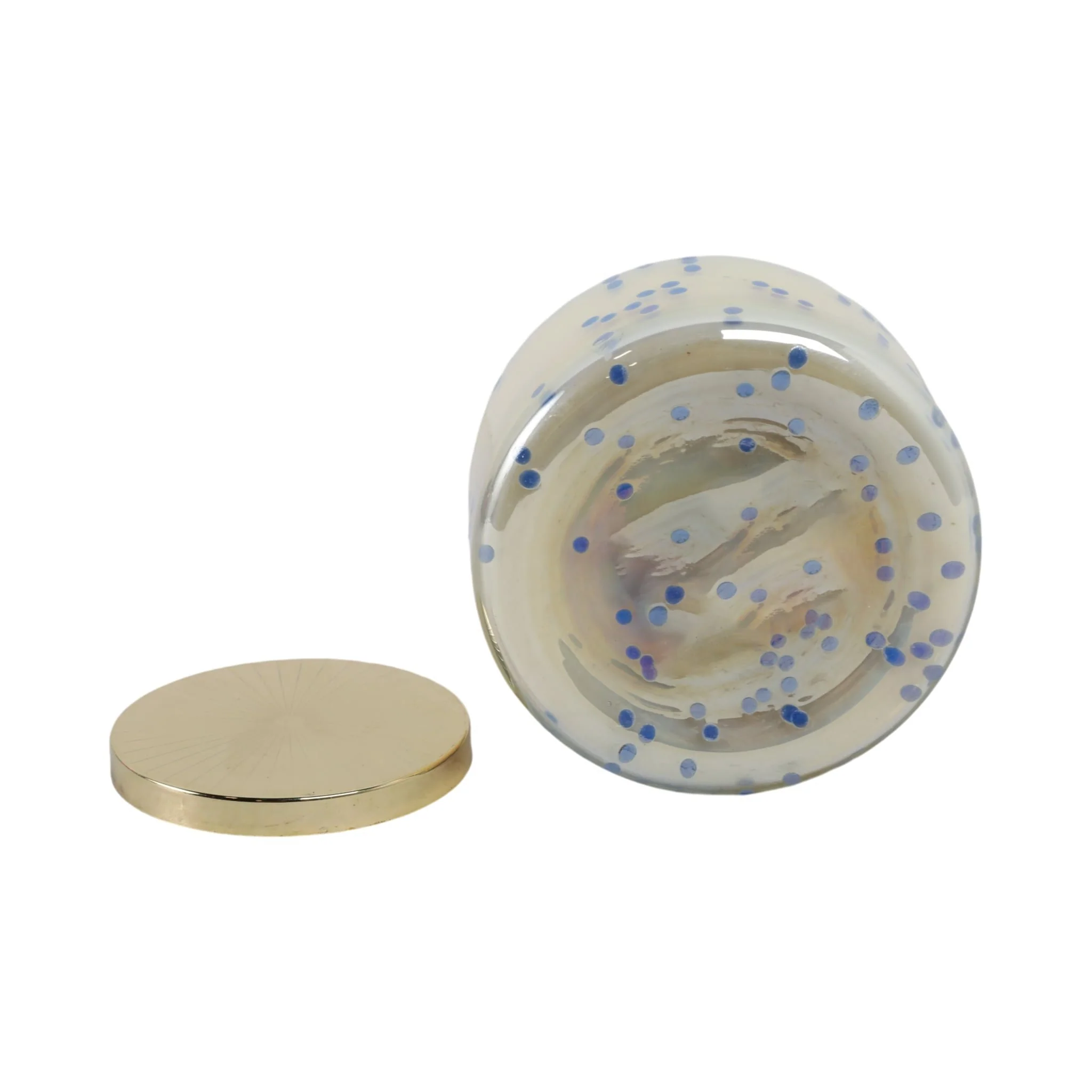 5" 23 Oz Verbena Bead Luster Lidded Candle, Blue/g - Image 7