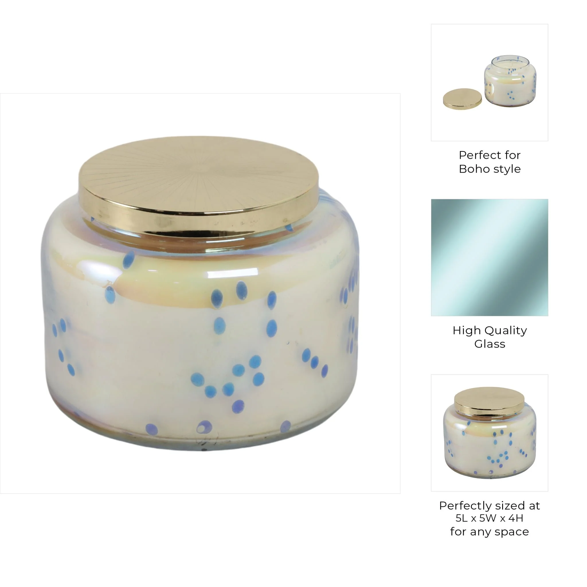 5" 23 Oz Verbena Bead Luster Lidded Candle, Blue/g - Image 9