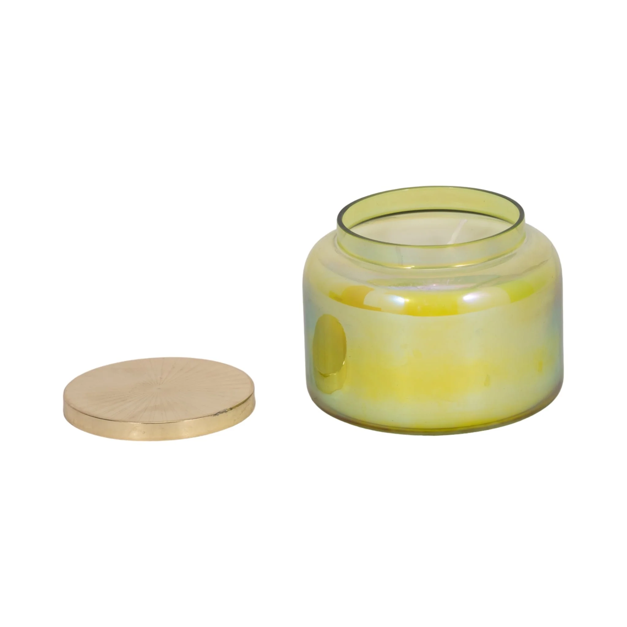 5" 23 Oz Verbena Luster Lidded Candle, Green/go - Image 2