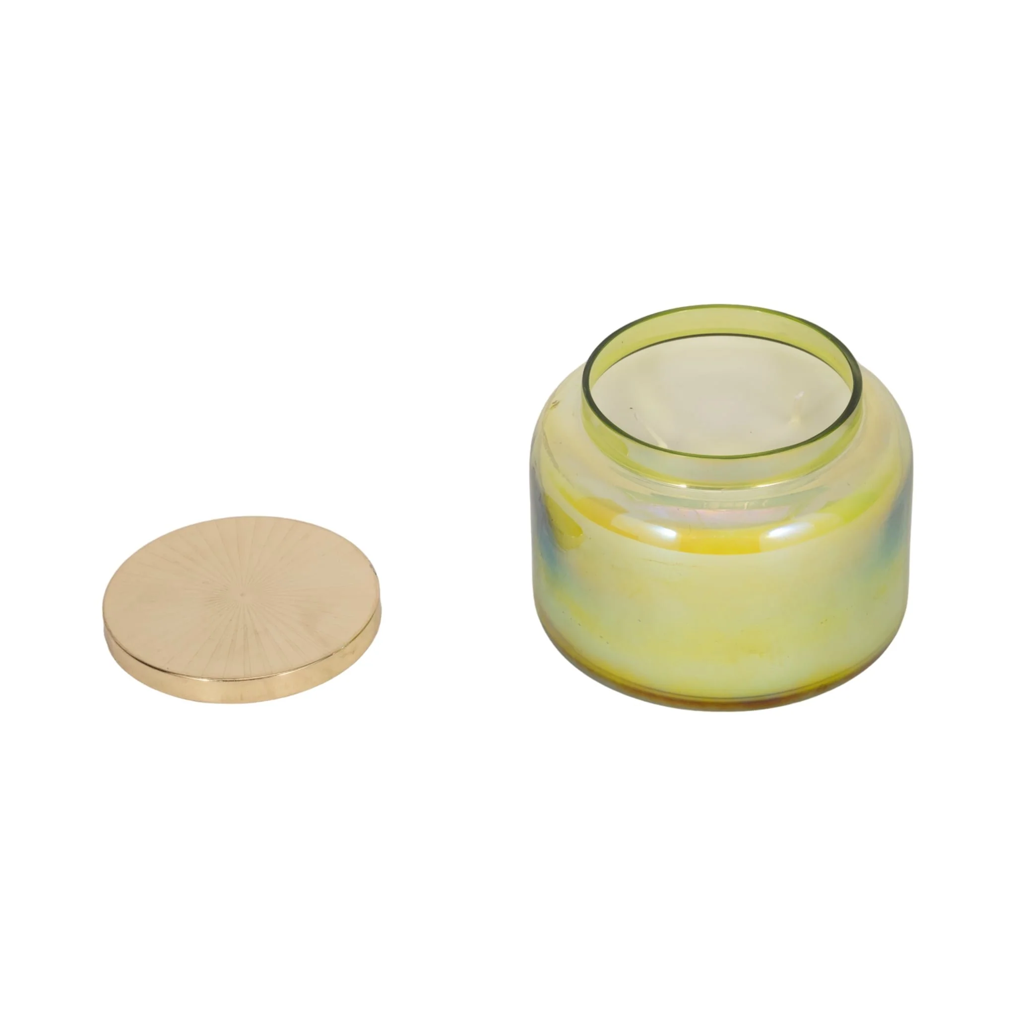 5" 23 Oz Verbena Luster Lidded Candle, Green/go - Image 4