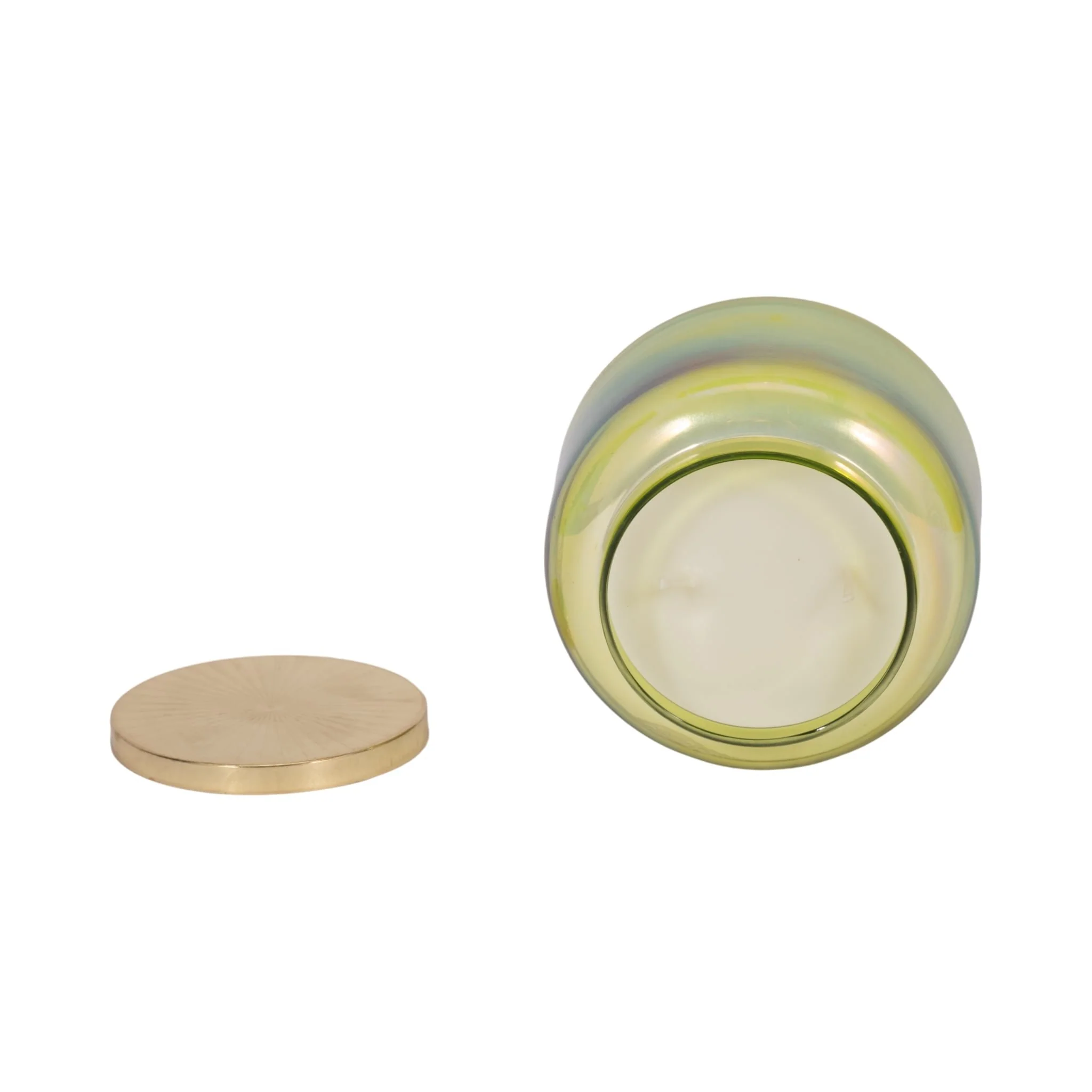 5" 23 Oz Verbena Luster Lidded Candle, Green/go - Image 6