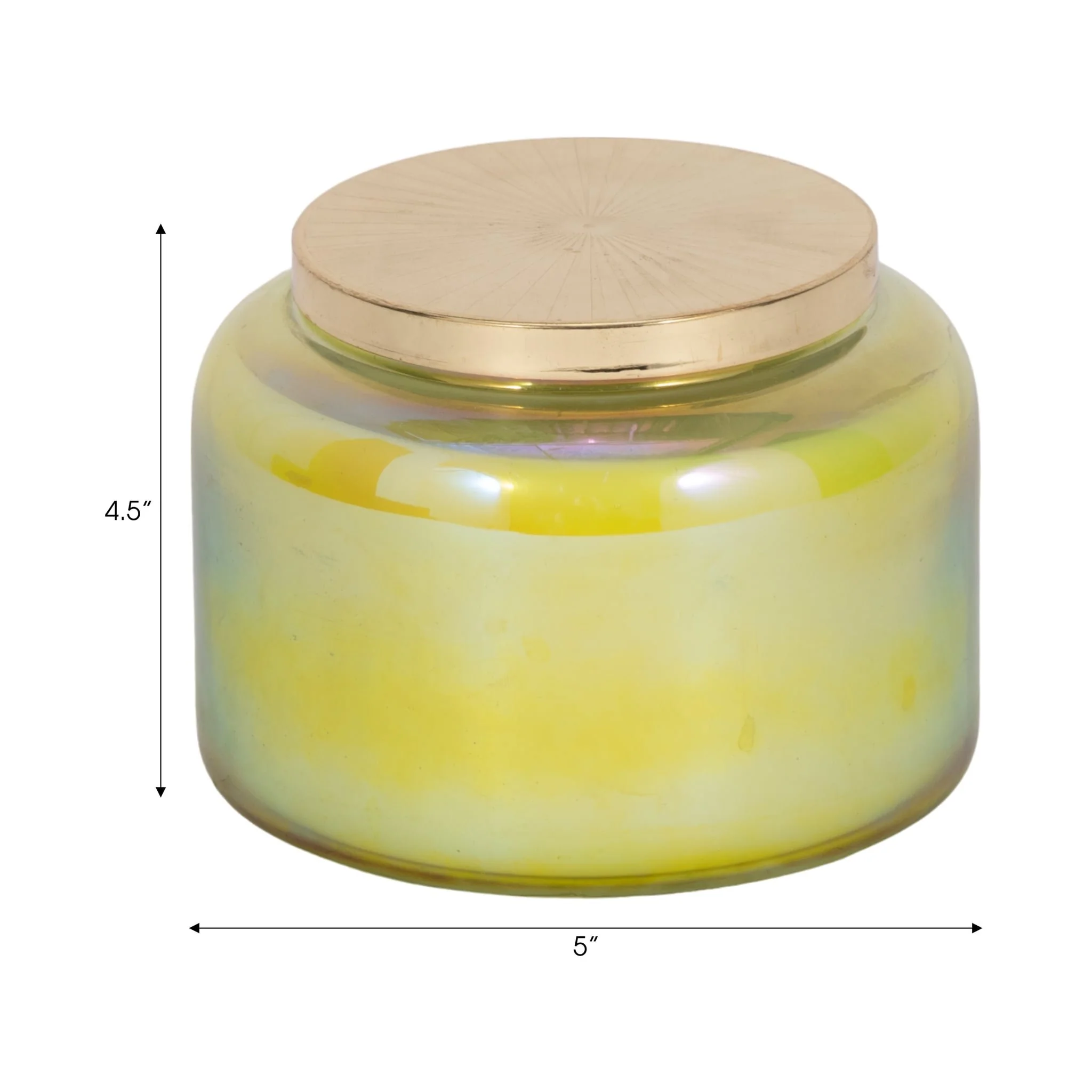 5" 23 Oz Verbena Luster Lidded Candle, Green/go - Image 8