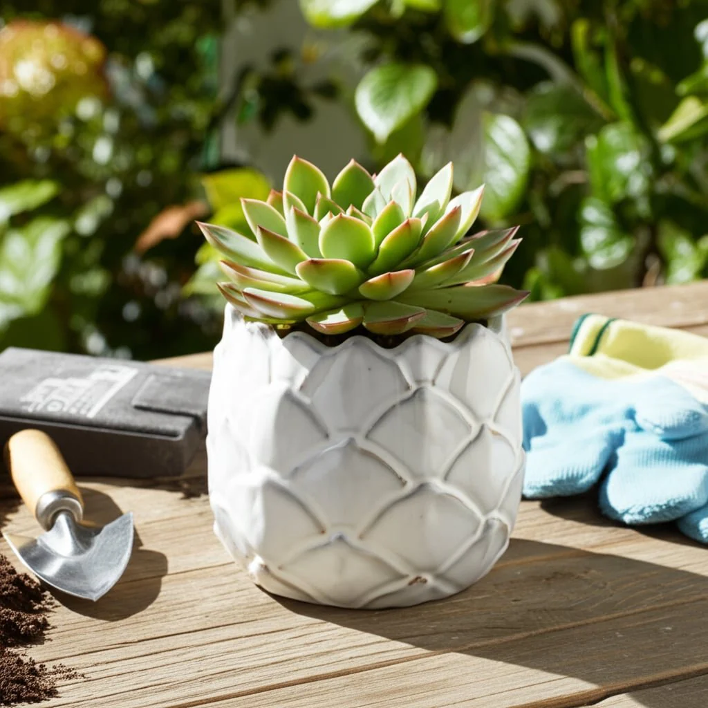 5" Artichoke Planter, White - Image 10