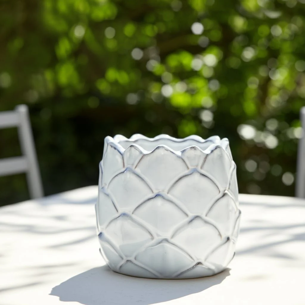 5" Artichoke Planter, White - Image 13