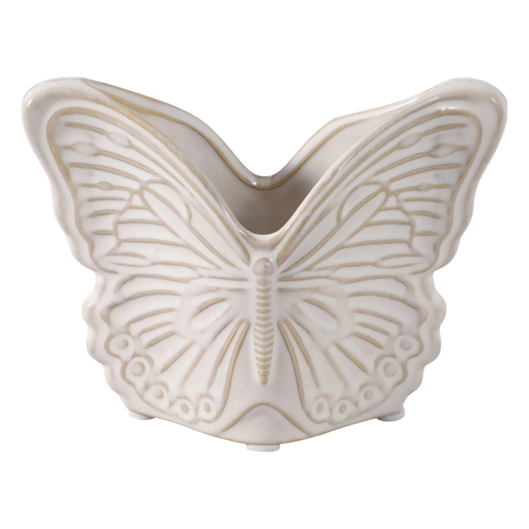 5" Butterfly Pencil Cup, Ivory - Image 4