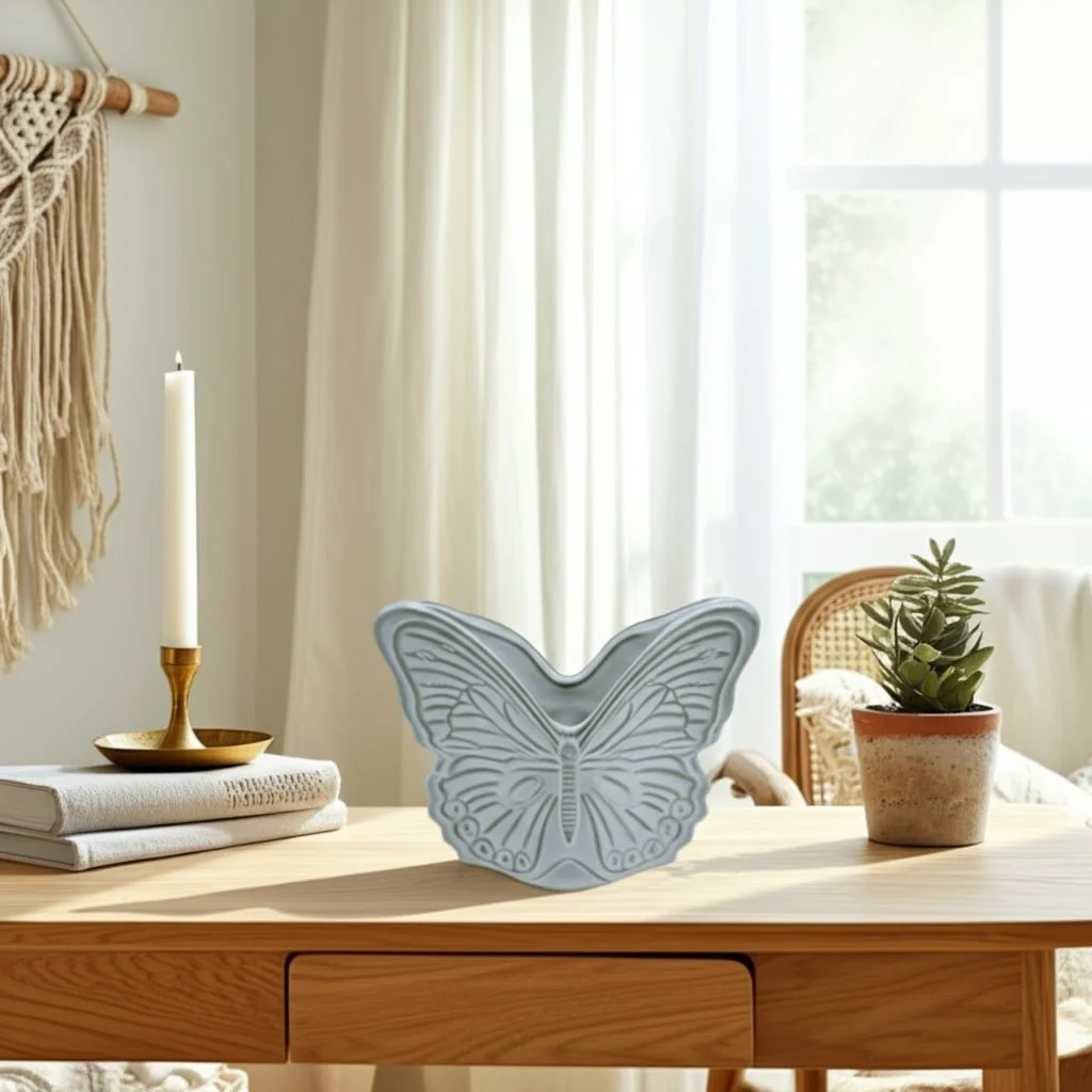5" Butterfly Pencil Cup, Ivory - Image 7