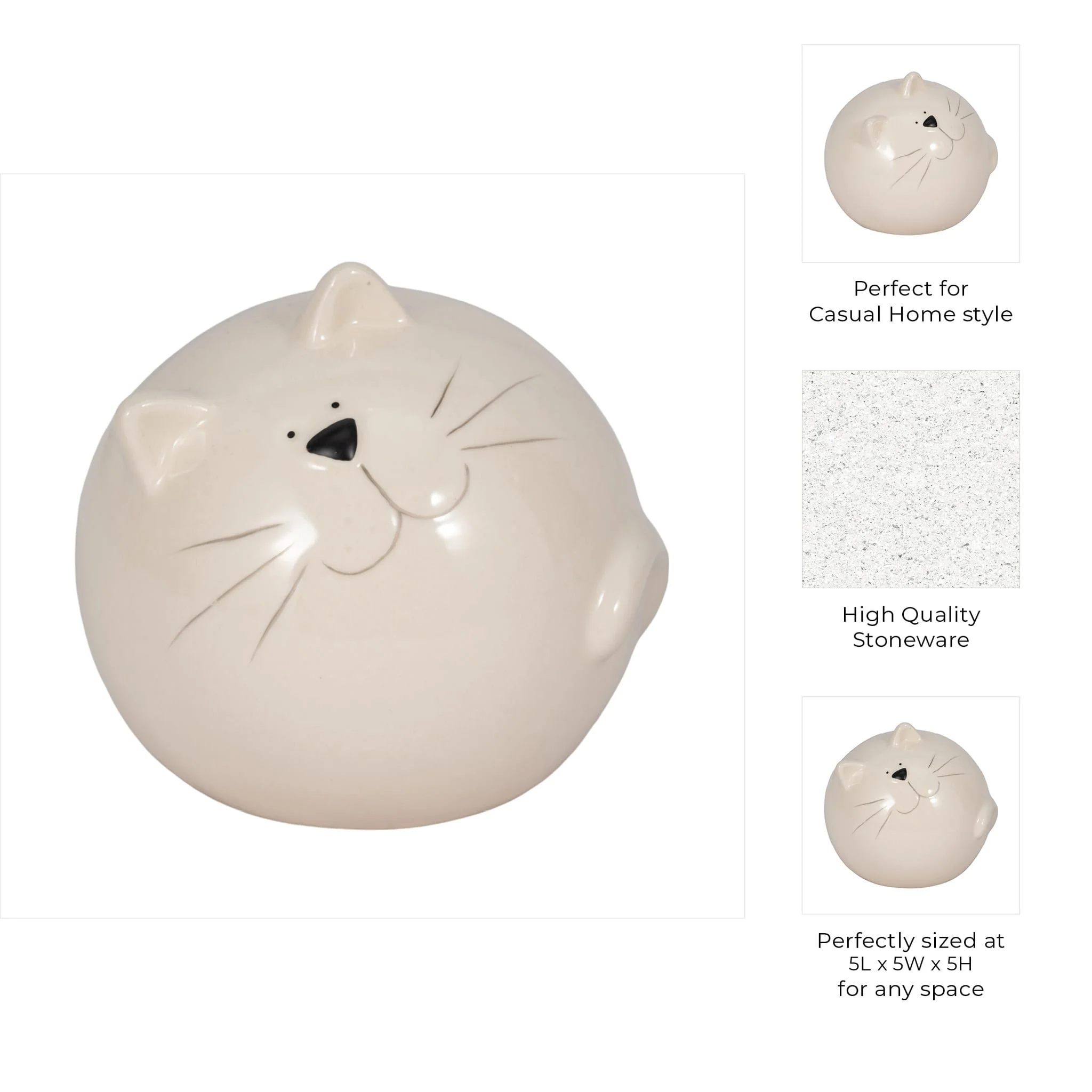 5" Kitty Orb, White - Image 9