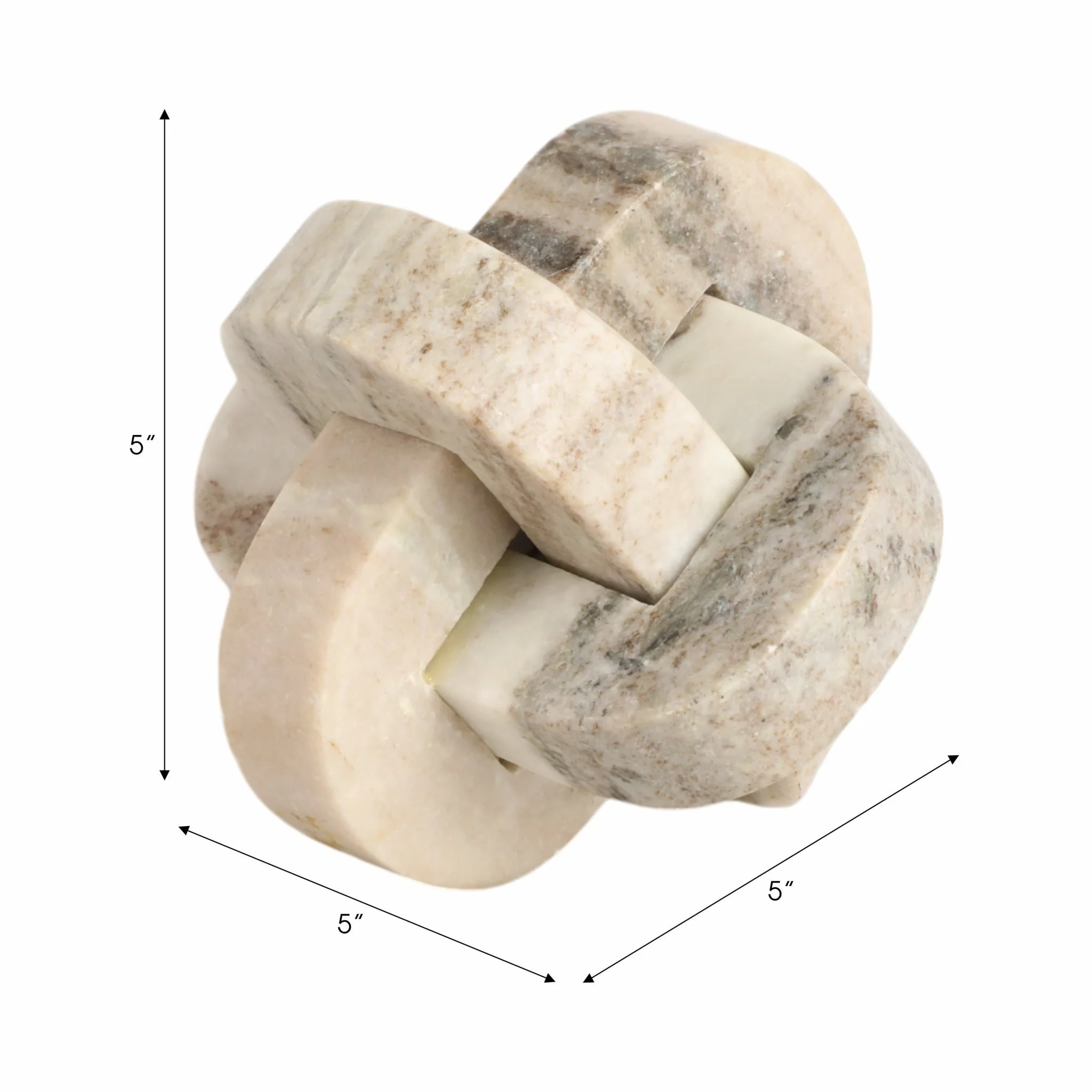 5" Onyx Marble Rounded Knot, Tan - Image 8