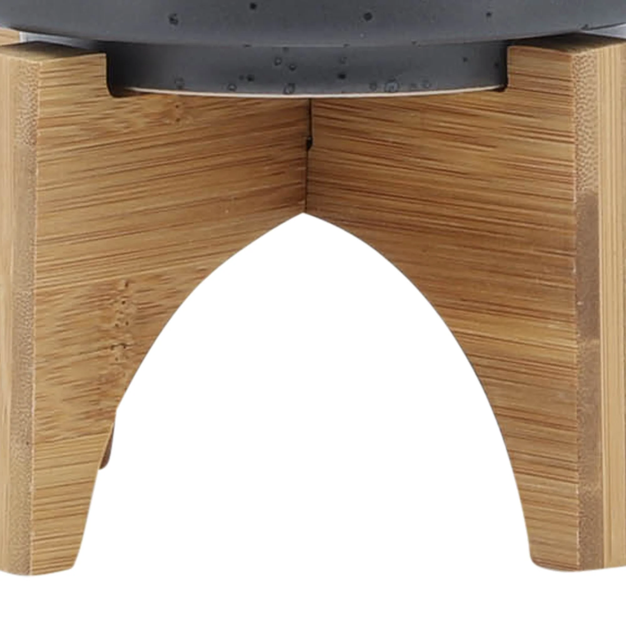 5" Planter W/ Wood Stand, Matte Gray - Image 7