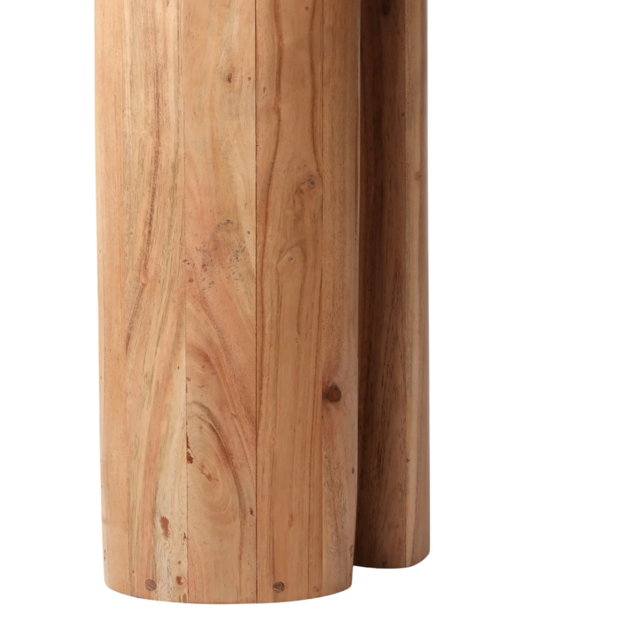 51x30 Acacia Curved Leg Console Table, Nat - Image 5