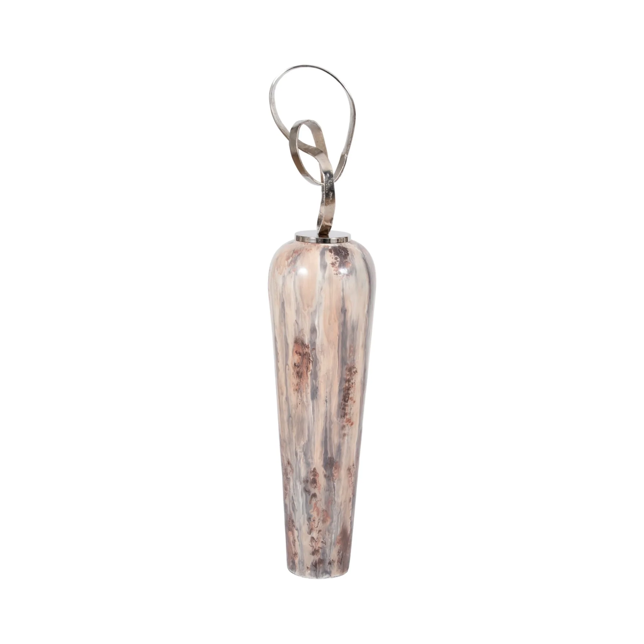 56" Floor Vase With Loop Swirl Top, Ivory - Image 2