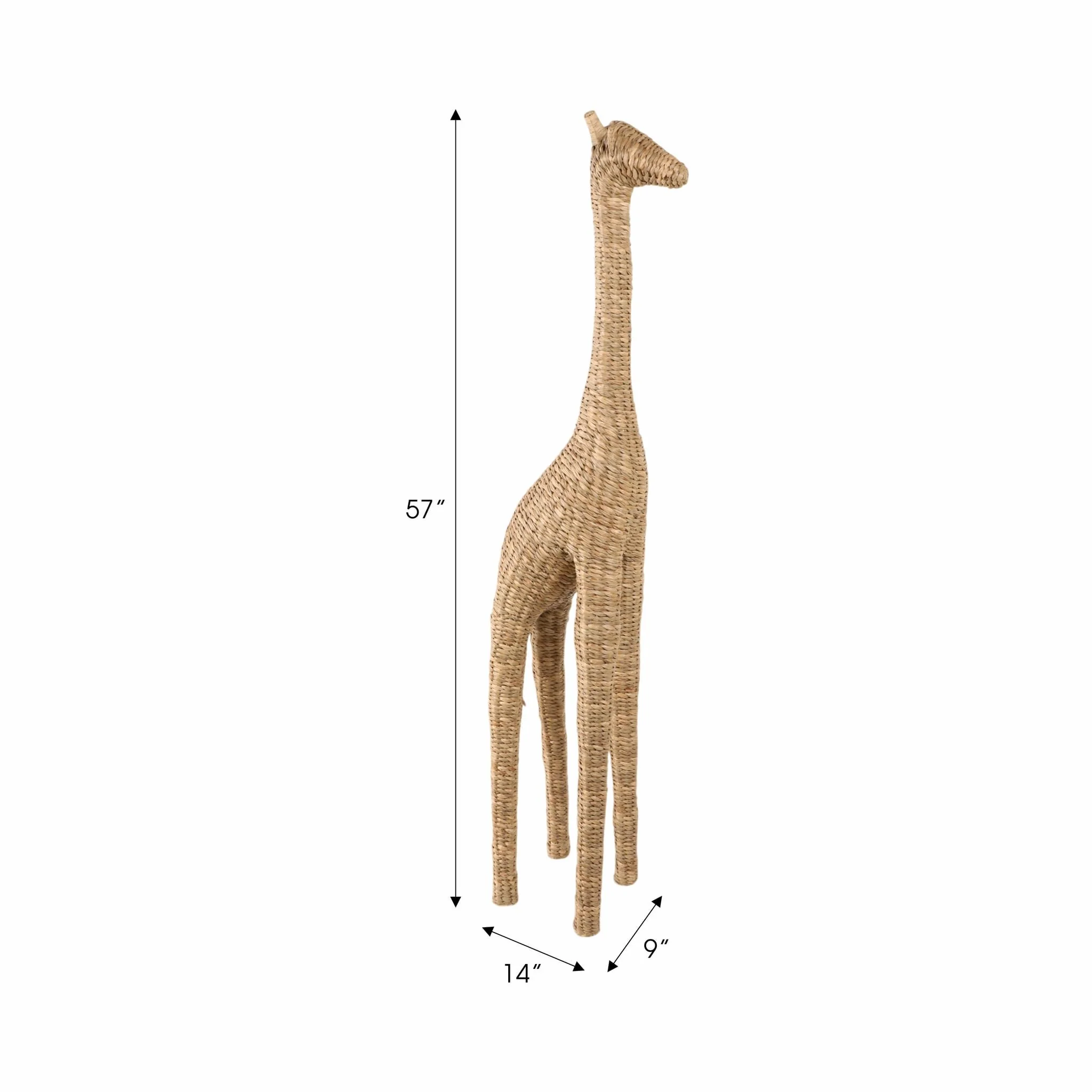 57" Woven Mendong Giraffe, Natural - Image 8