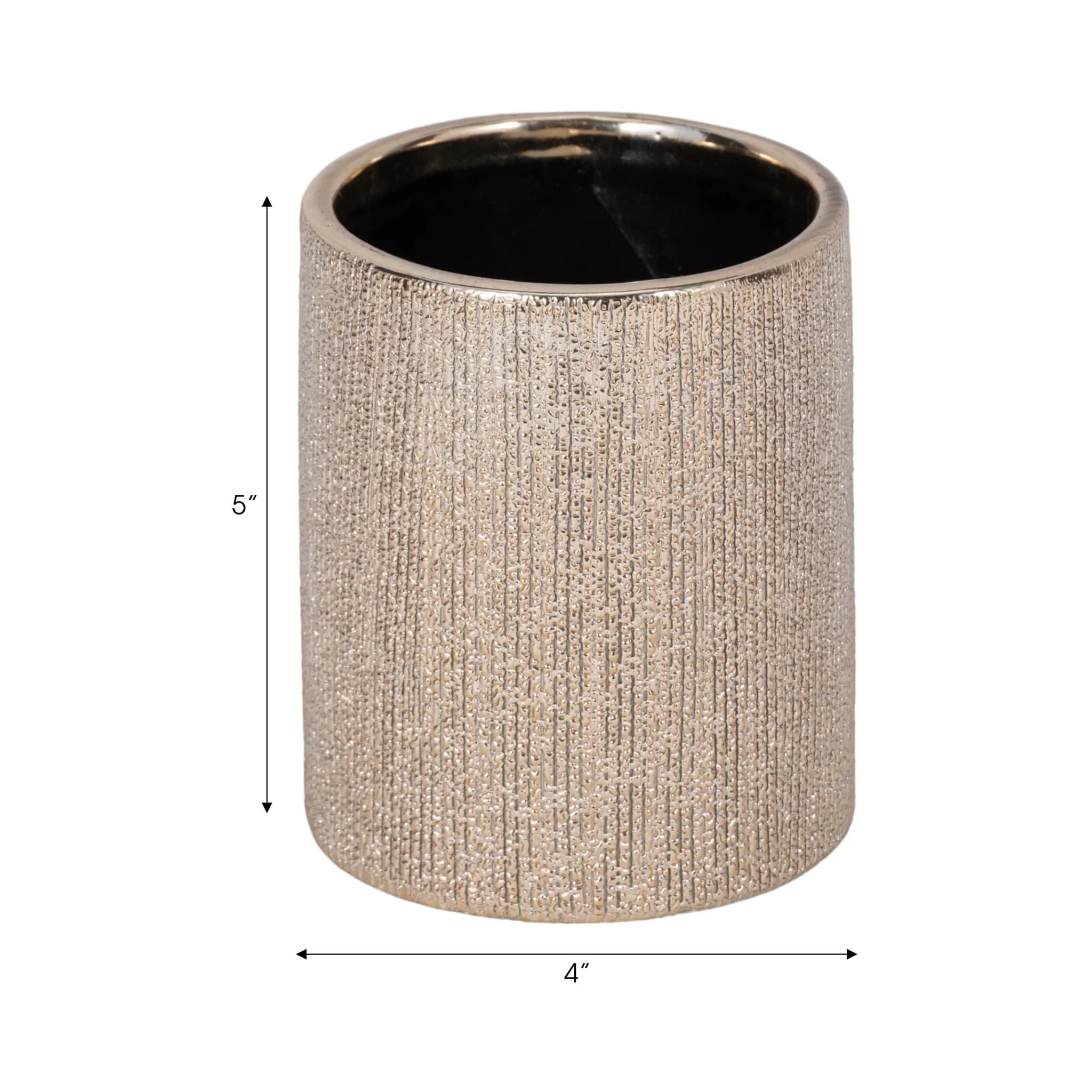 5"h Beaded Pencil Holder, Champagne - Image 7