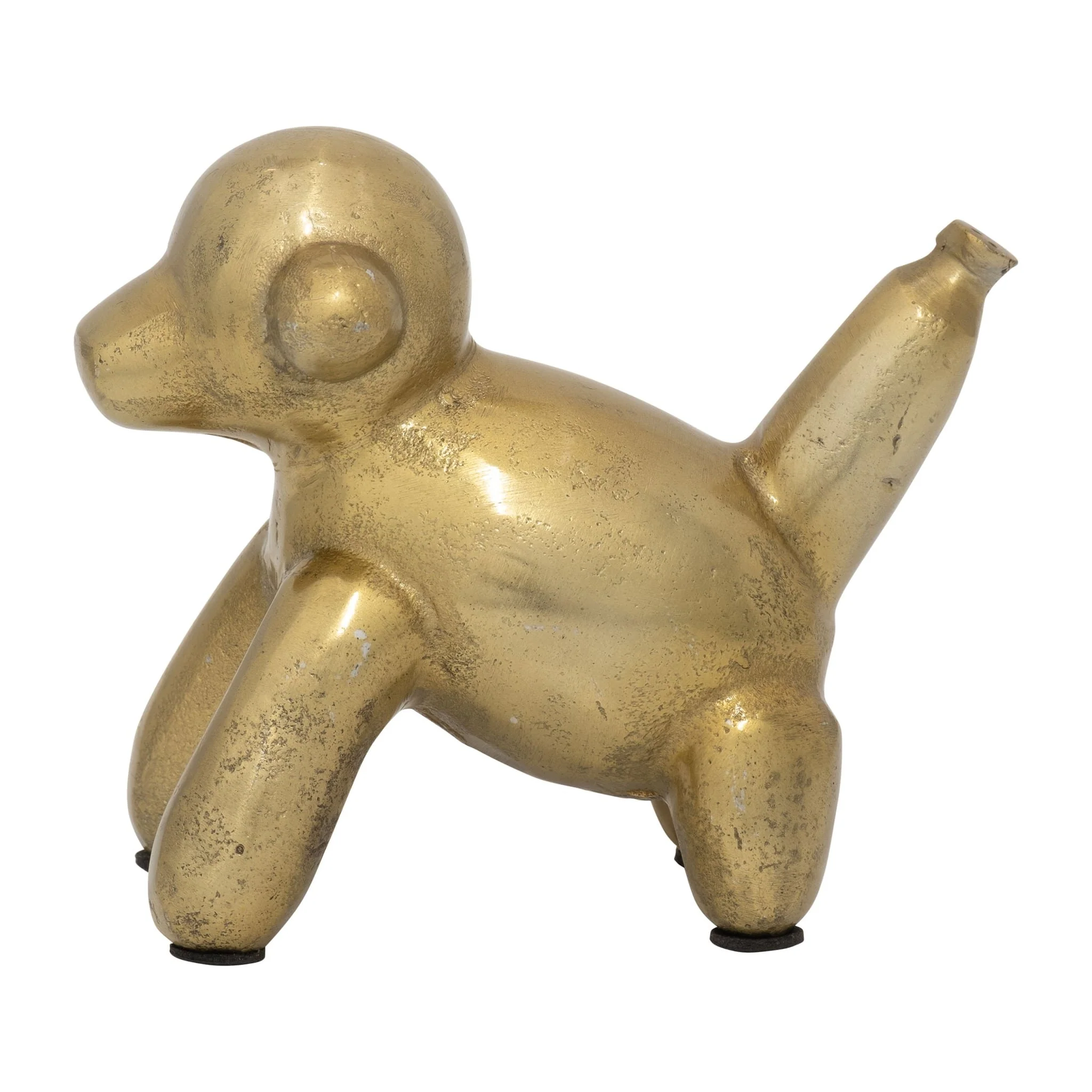5"l Metal Balloon Monkey, Gold - Image 2