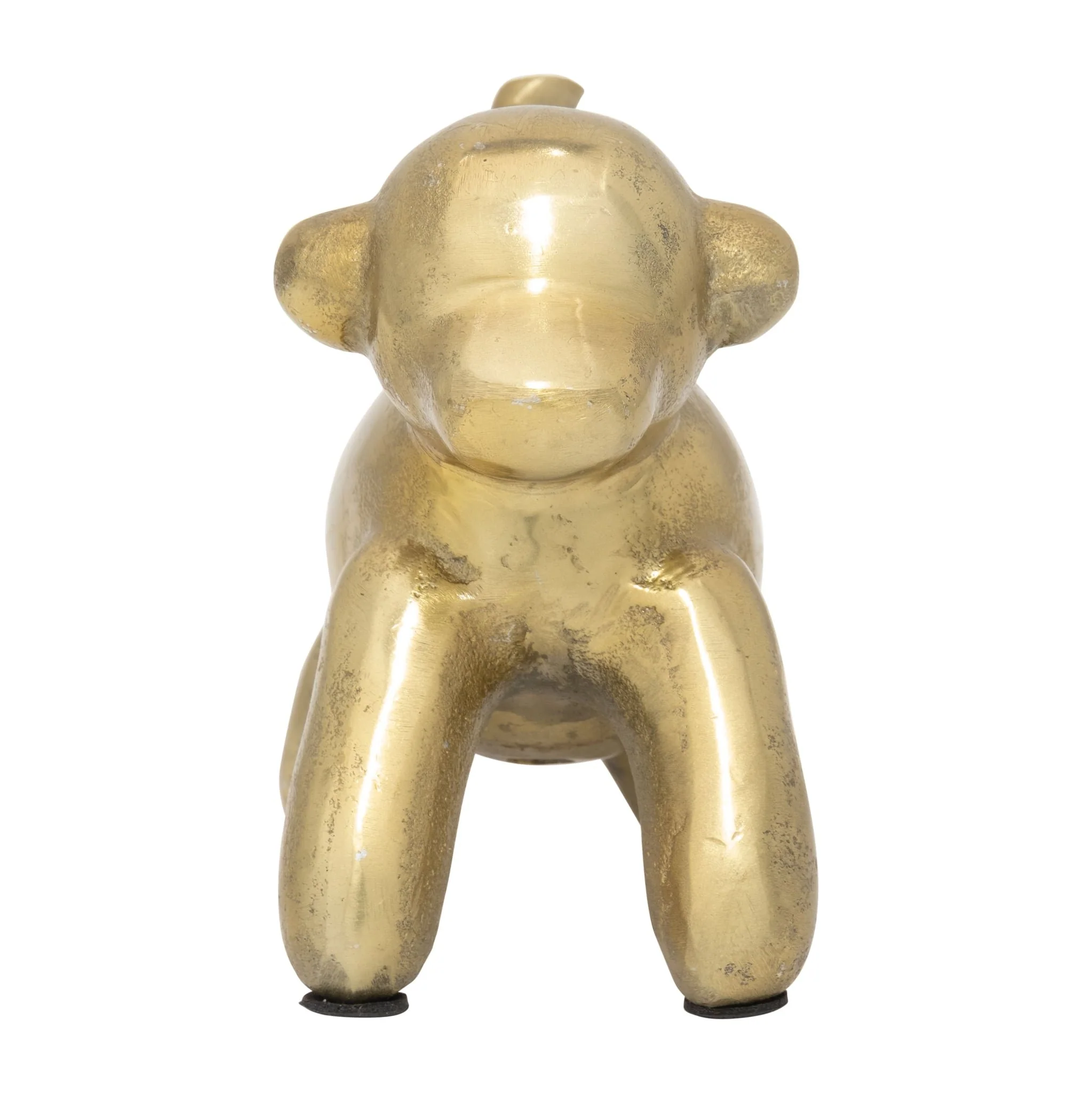 5"l Metal Balloon Monkey, Gold - Image 3