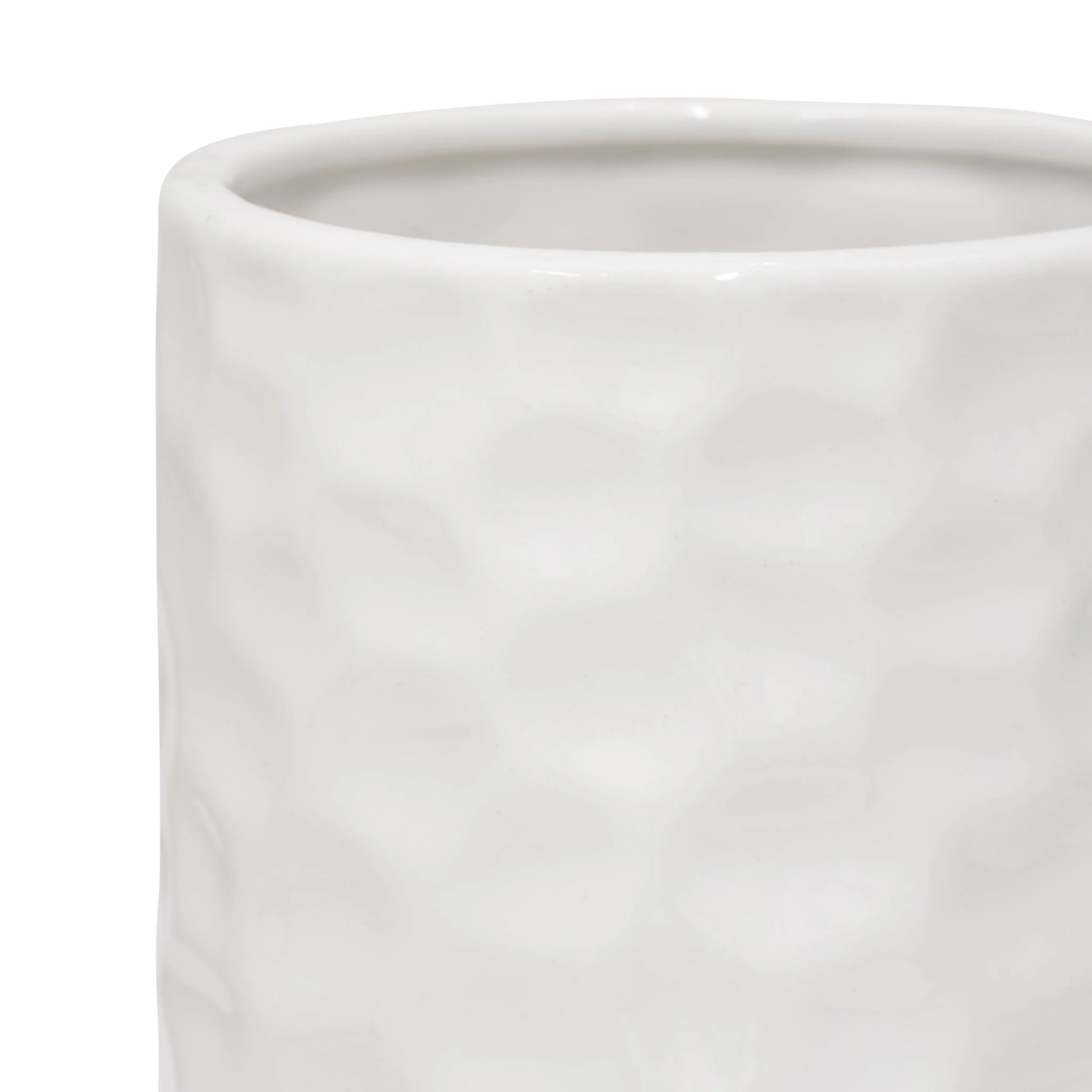5x10"h Belted Vase, White/gold - Image 3