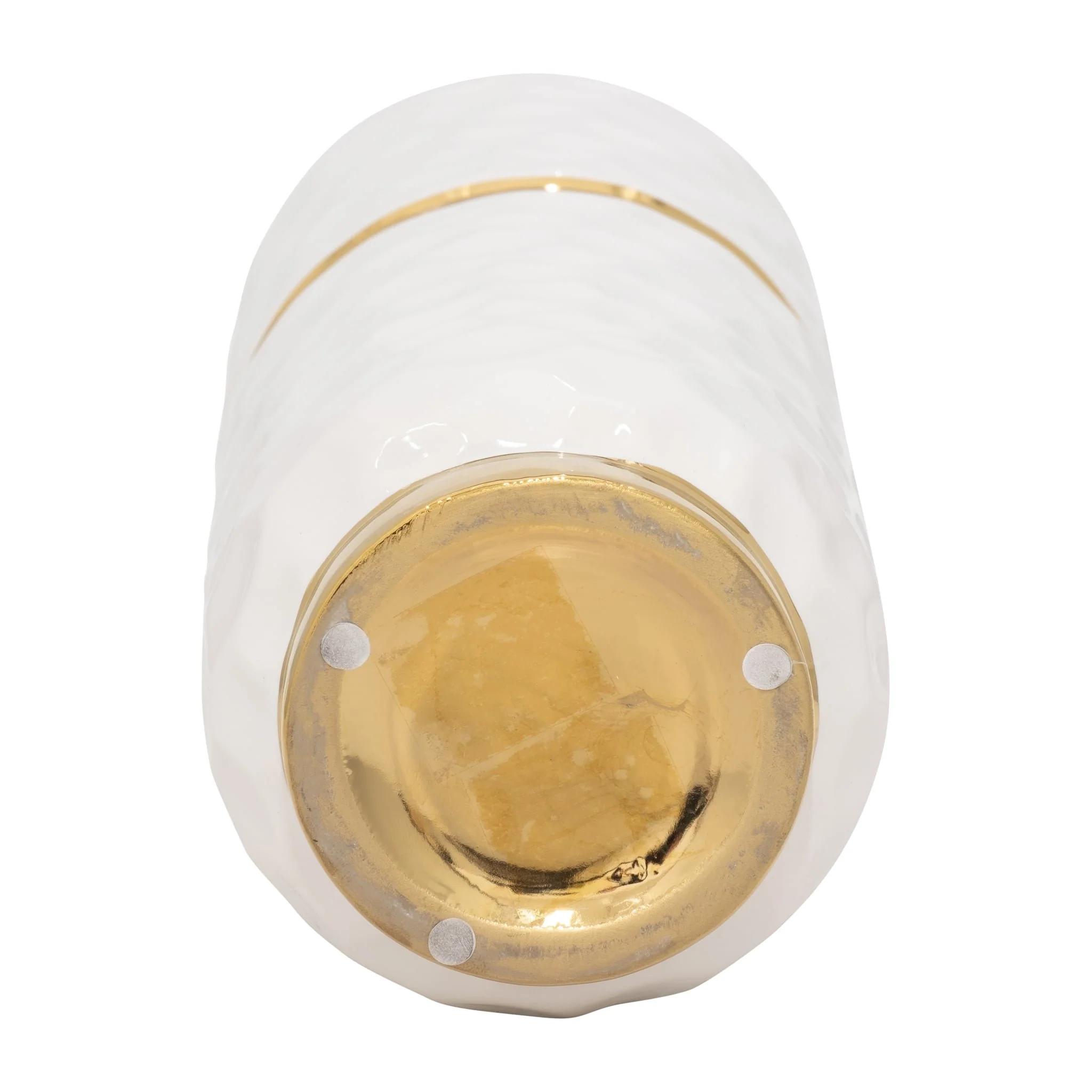 5x10"h Belted Vase, White/gold - Image 6