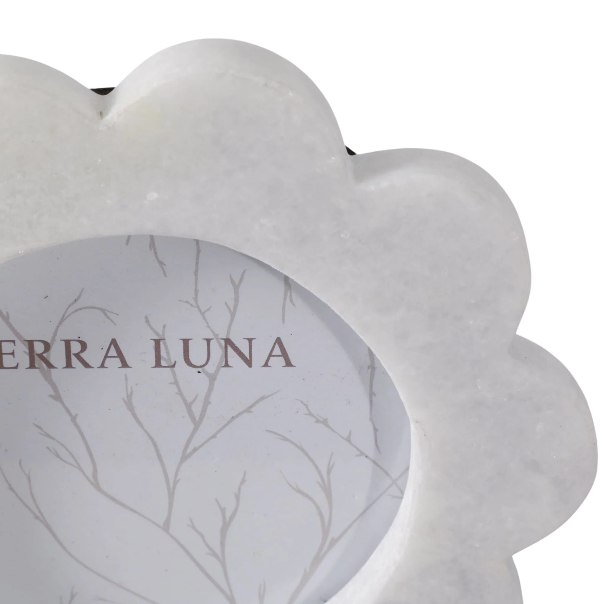 5x5" Marble Flower Photo Frame, White - Image 5