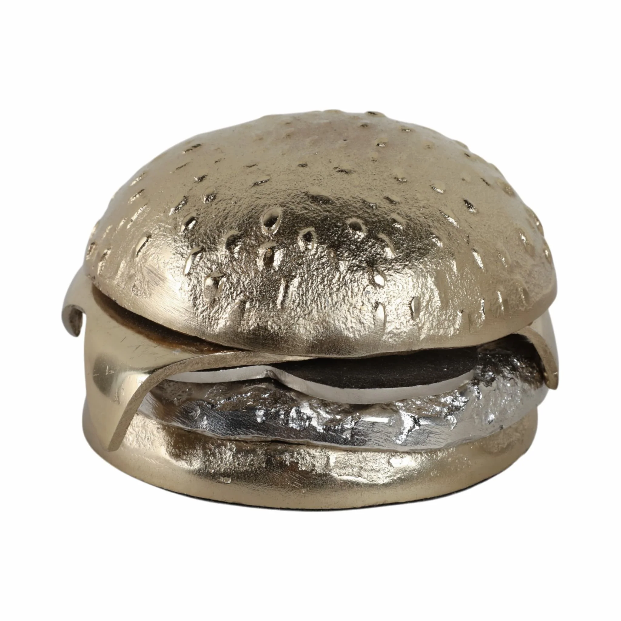 5x5" Mixed Metal Cheeseburger, Silver/gold - Image 4