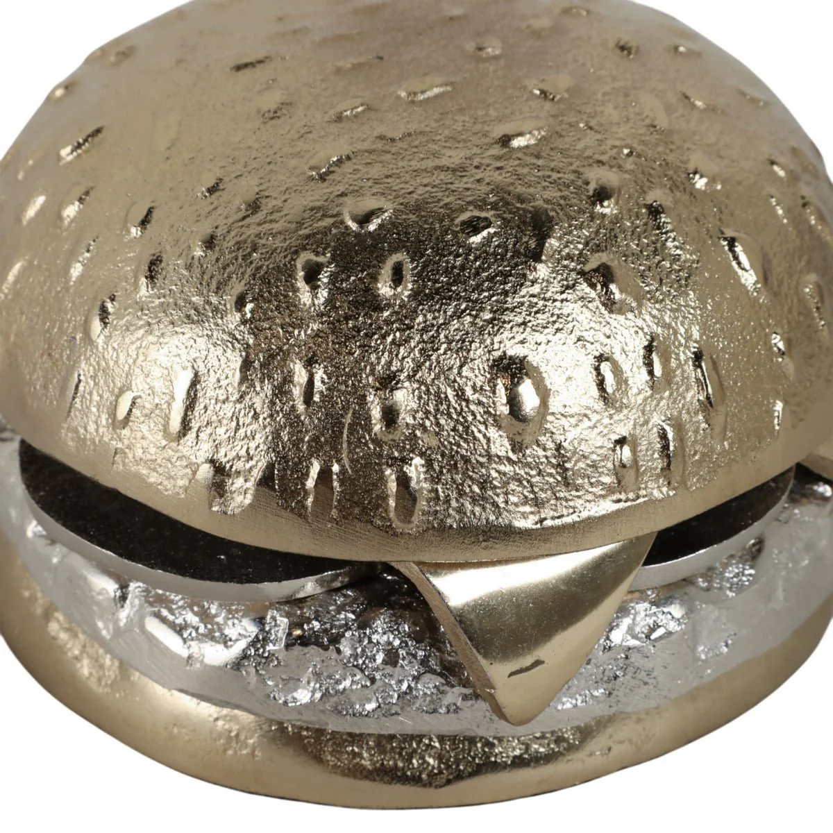 5x5" Mixed Metal Cheeseburger, Silver/gold - Image 5