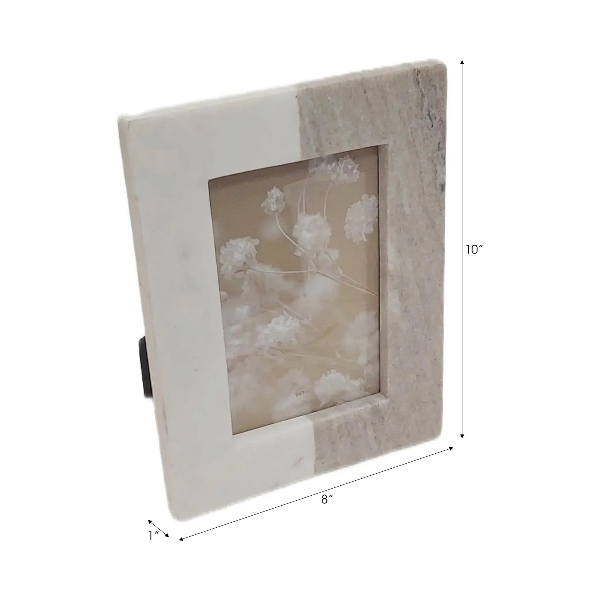 5x7 2-tone Marble Photo Frame, Beige/white - Image 7