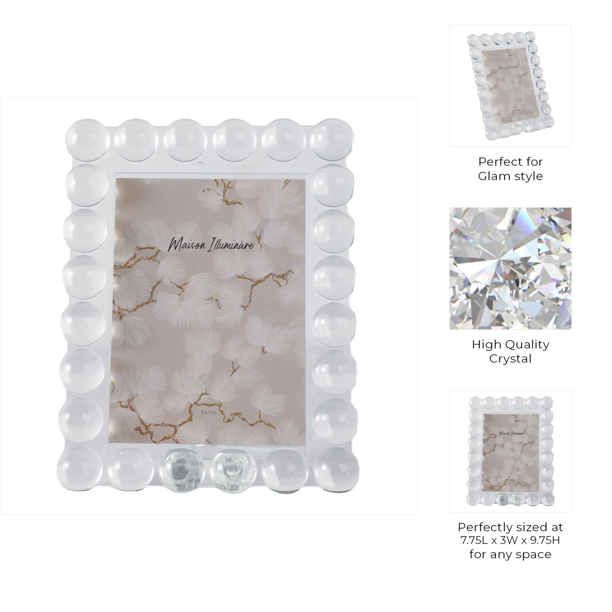 5x7 Crystal Bubble Photo Frame, Clear - Image 8